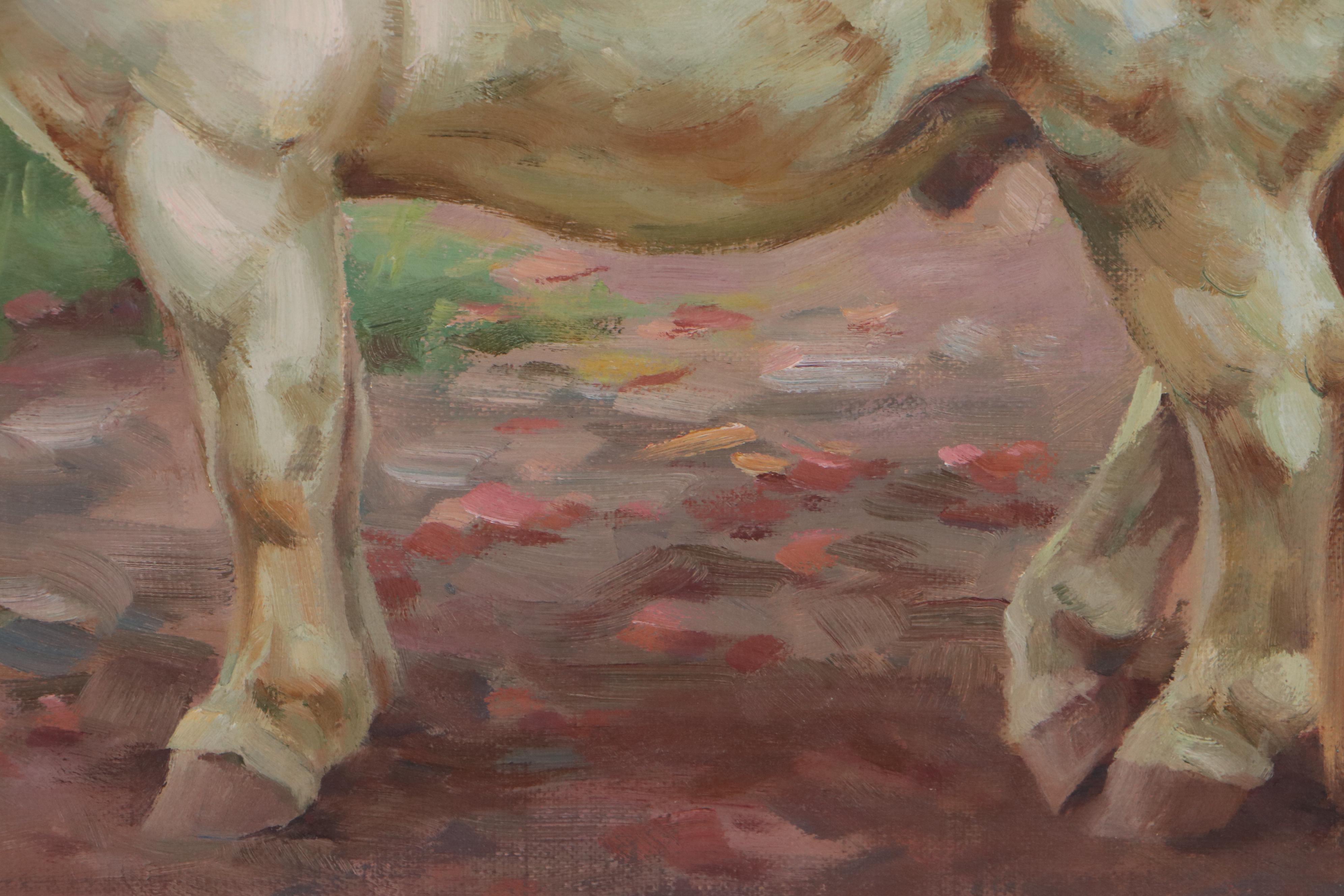 Michael Mathias Kiefer Oil Painting of Shetland Pony, Circa 1970