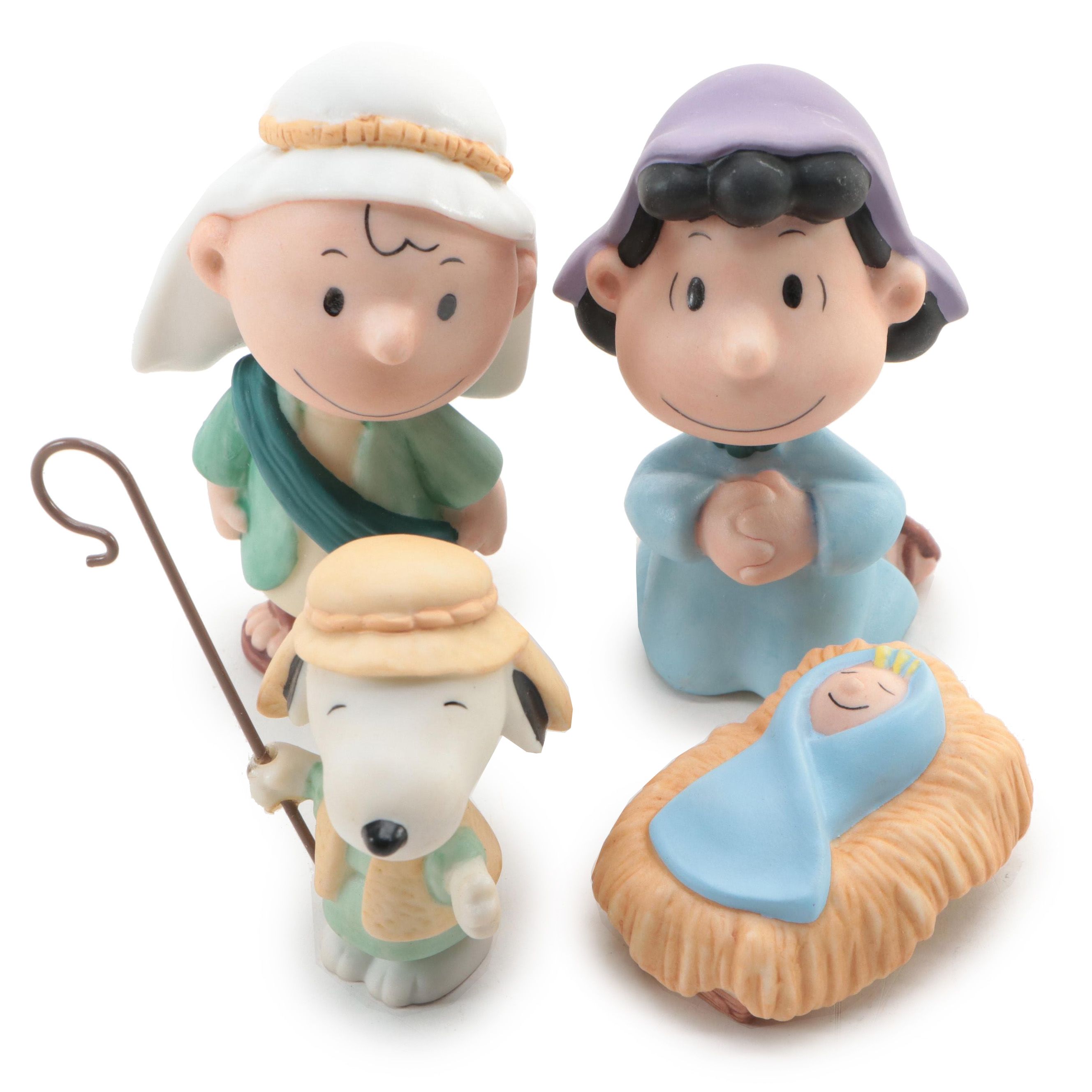 Hallmark Peanuts "The Holy Family" and Other Ceramic Figurines, 2001