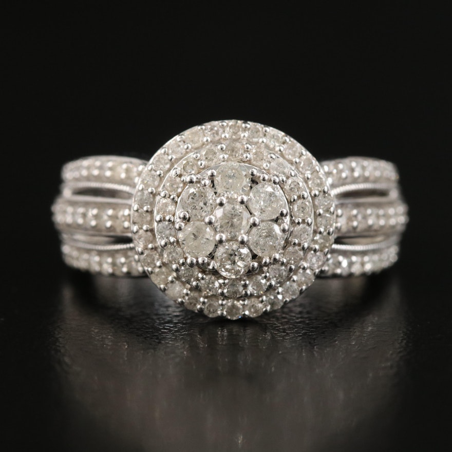 Sterling 1.02 CTW Diamond Ring