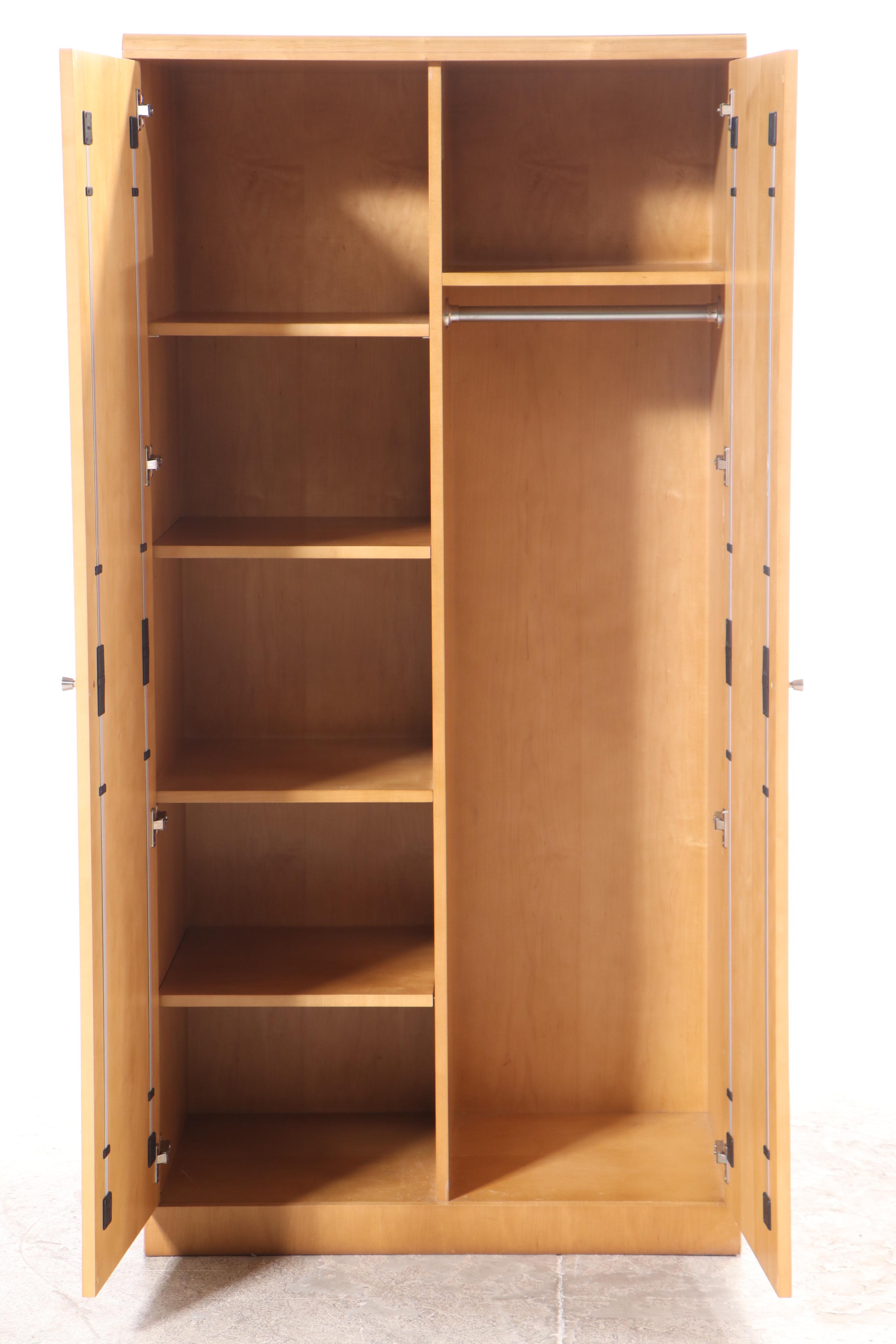 Modernist Style Maple Wardrobe