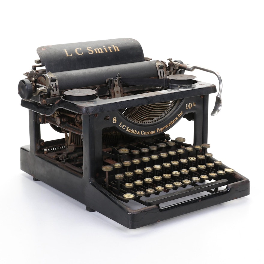 L. C. Smith & Corona Inc. Model 8-10 Typewriter, Early 20th Century