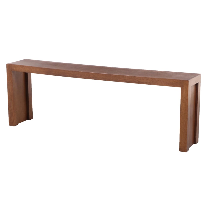 Modernist Oak Console Table