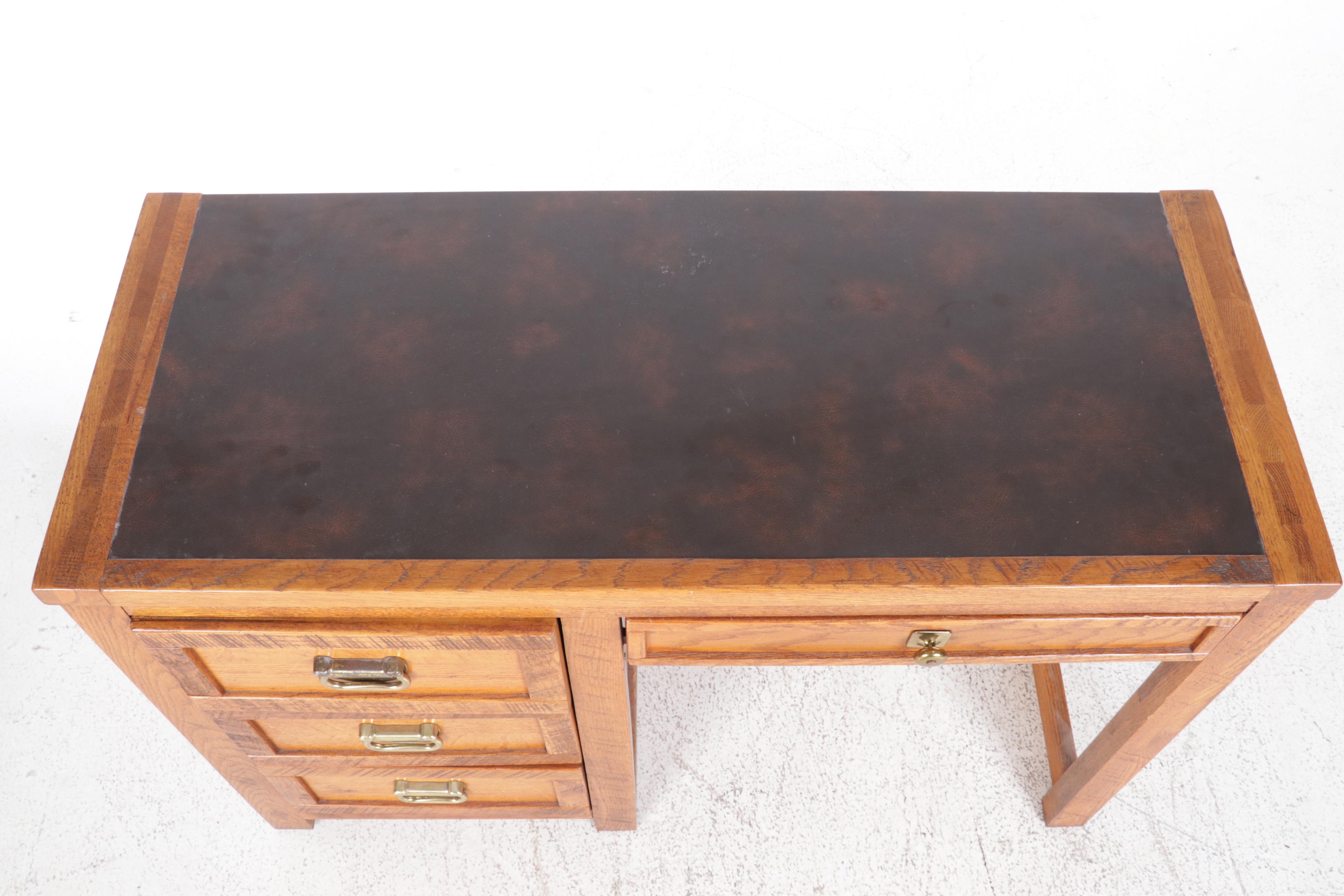 Young-Hinkle "Windjammer" Rustic Oak Desk With Chair