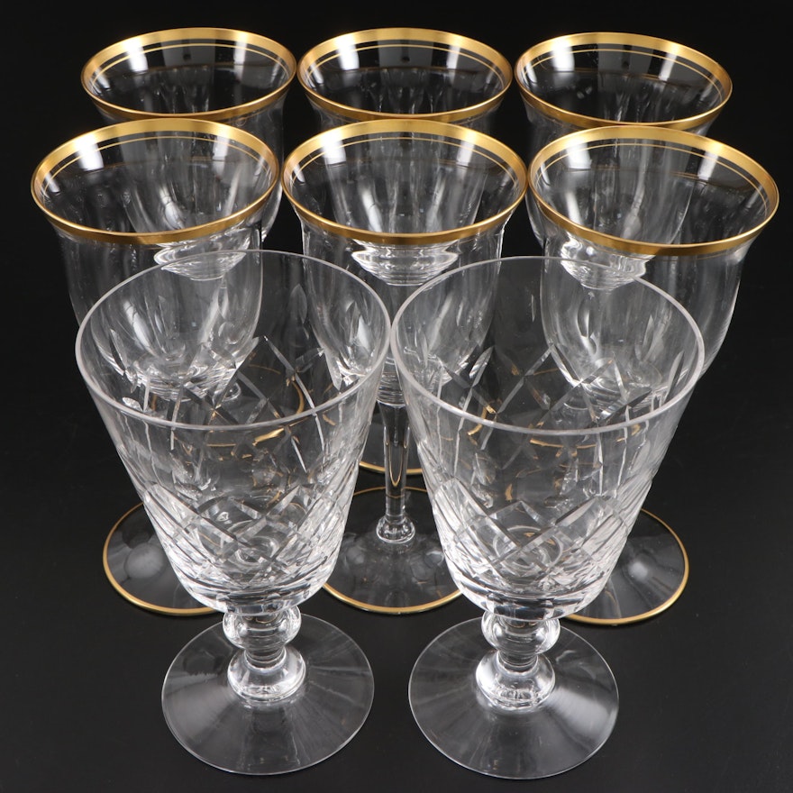 Gilt and Cut Crystal Stemware