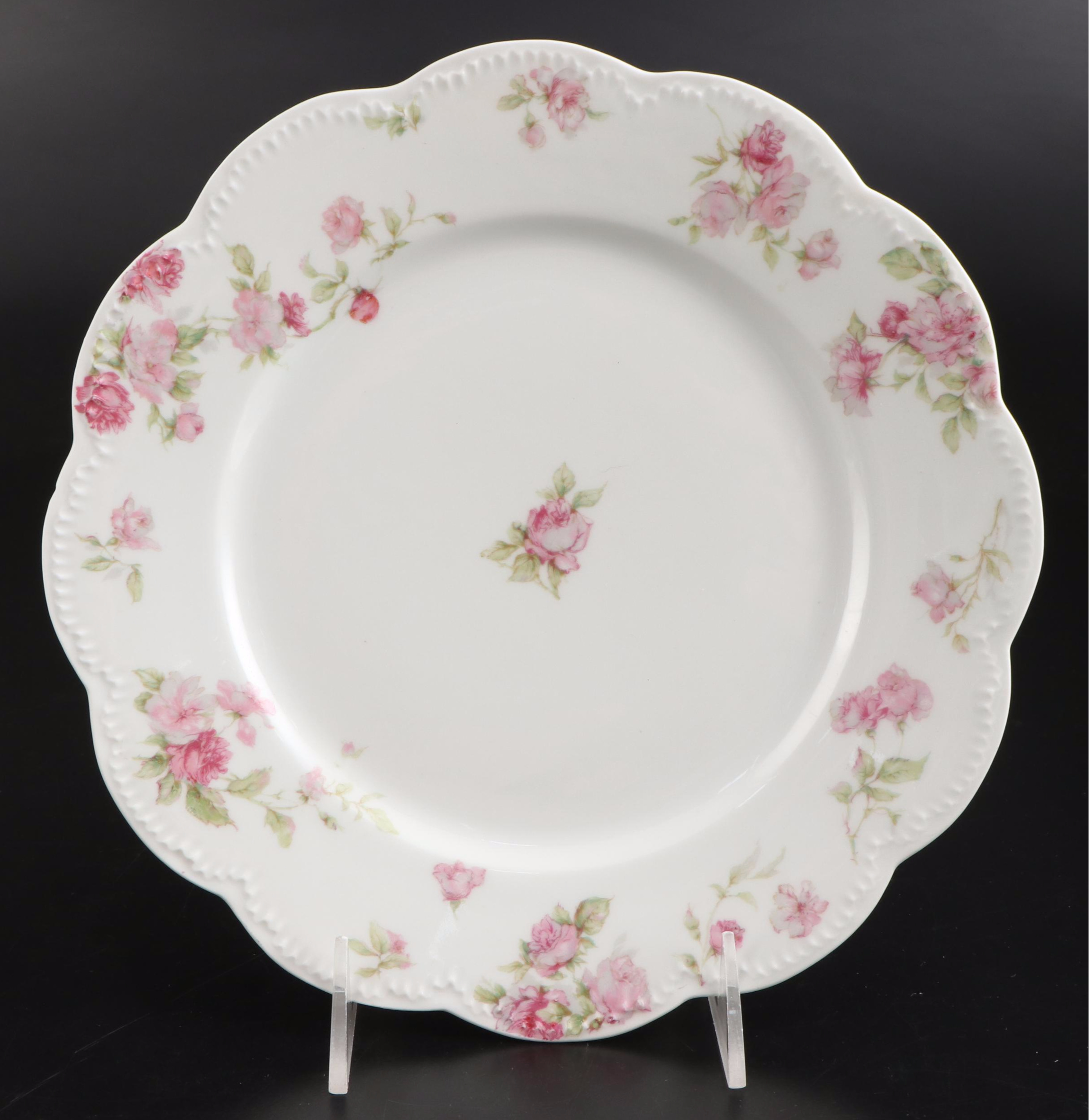Haviland & Co. Limoges Floral Porcelain Dinner Plates
