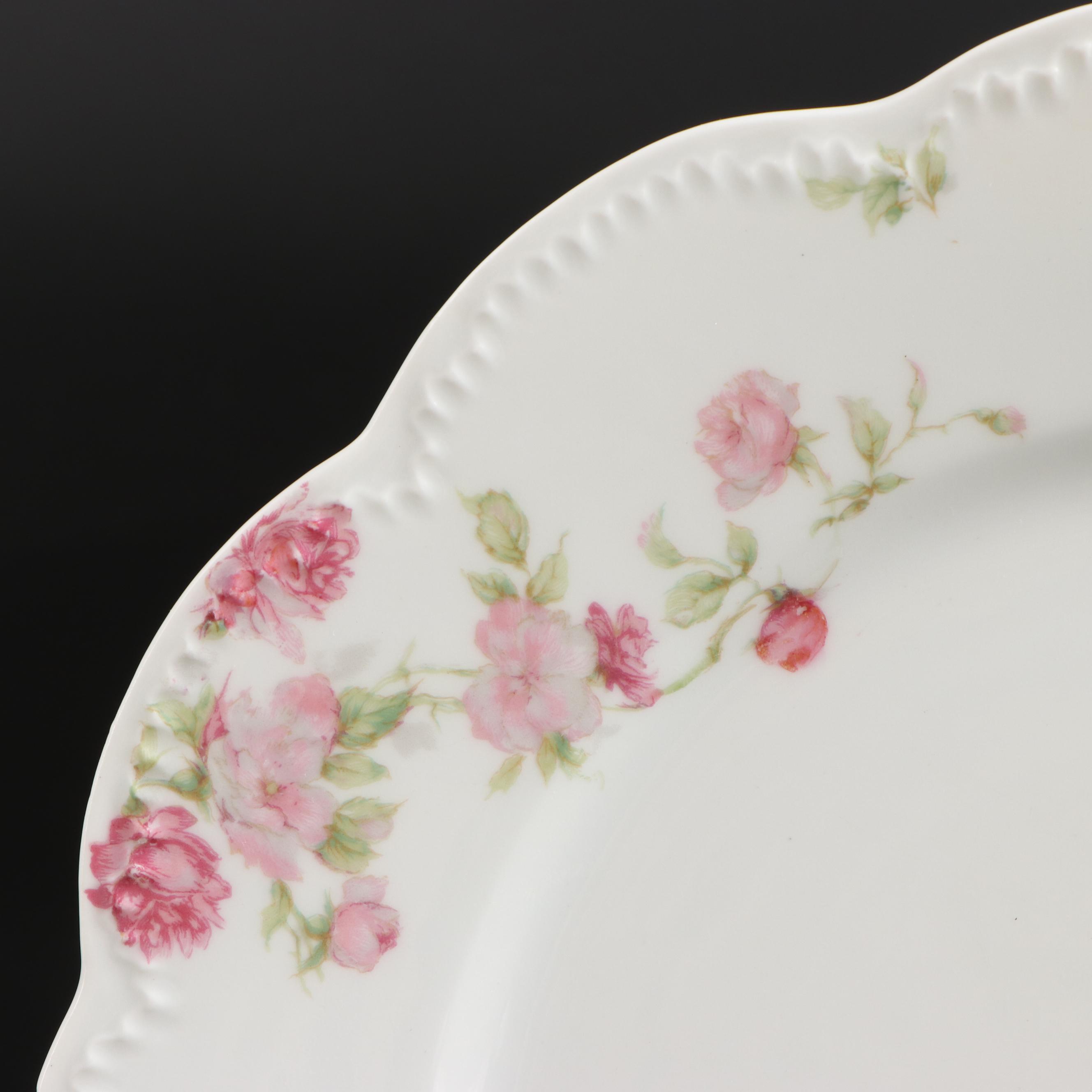 Haviland & Co. Limoges Floral Porcelain Dinner Plates