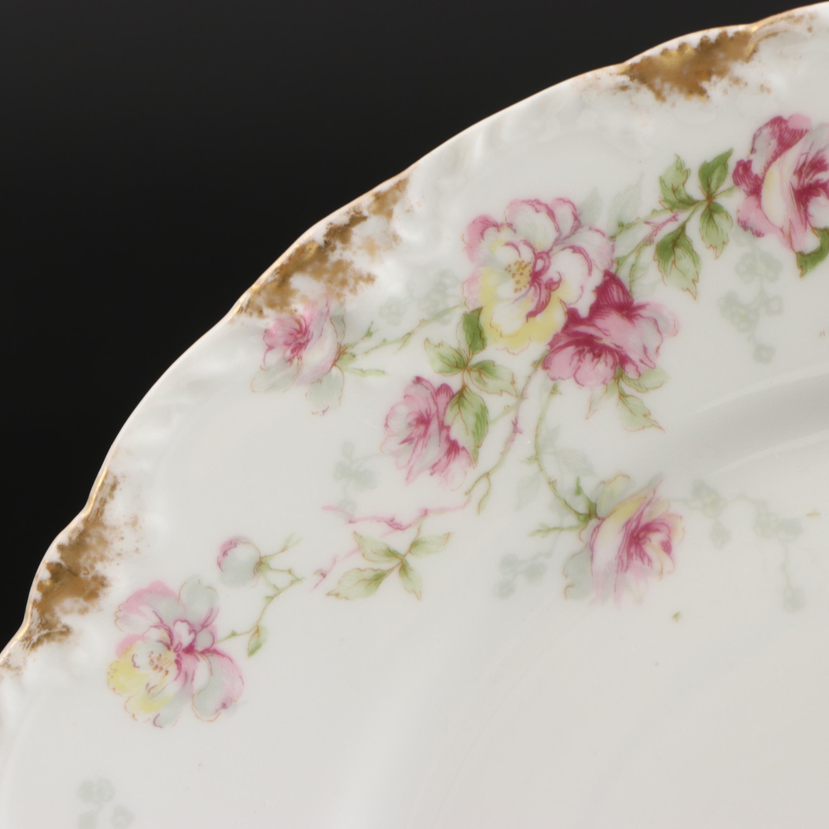 Haviland & Co. Limoges Floral Porcelain Dinner Plates