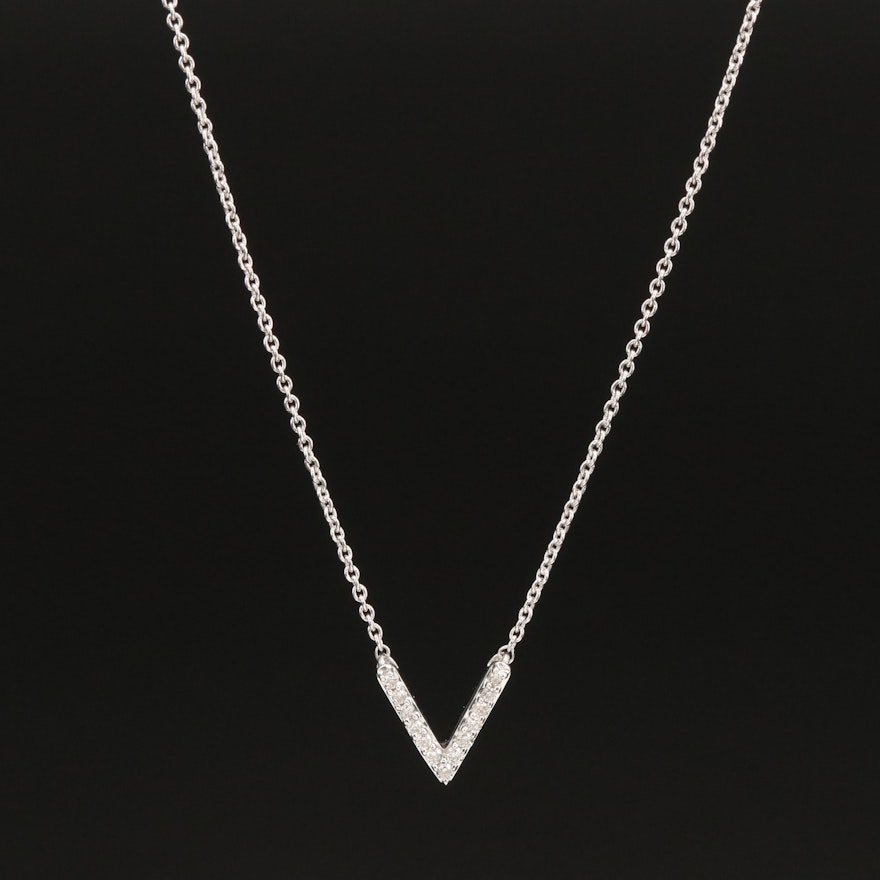 Sterling Diamond Necklace