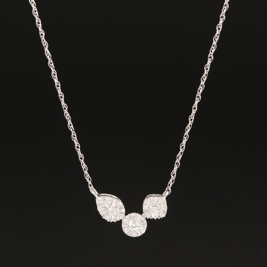 Sterling 0.53 CTW Diamond Necklace