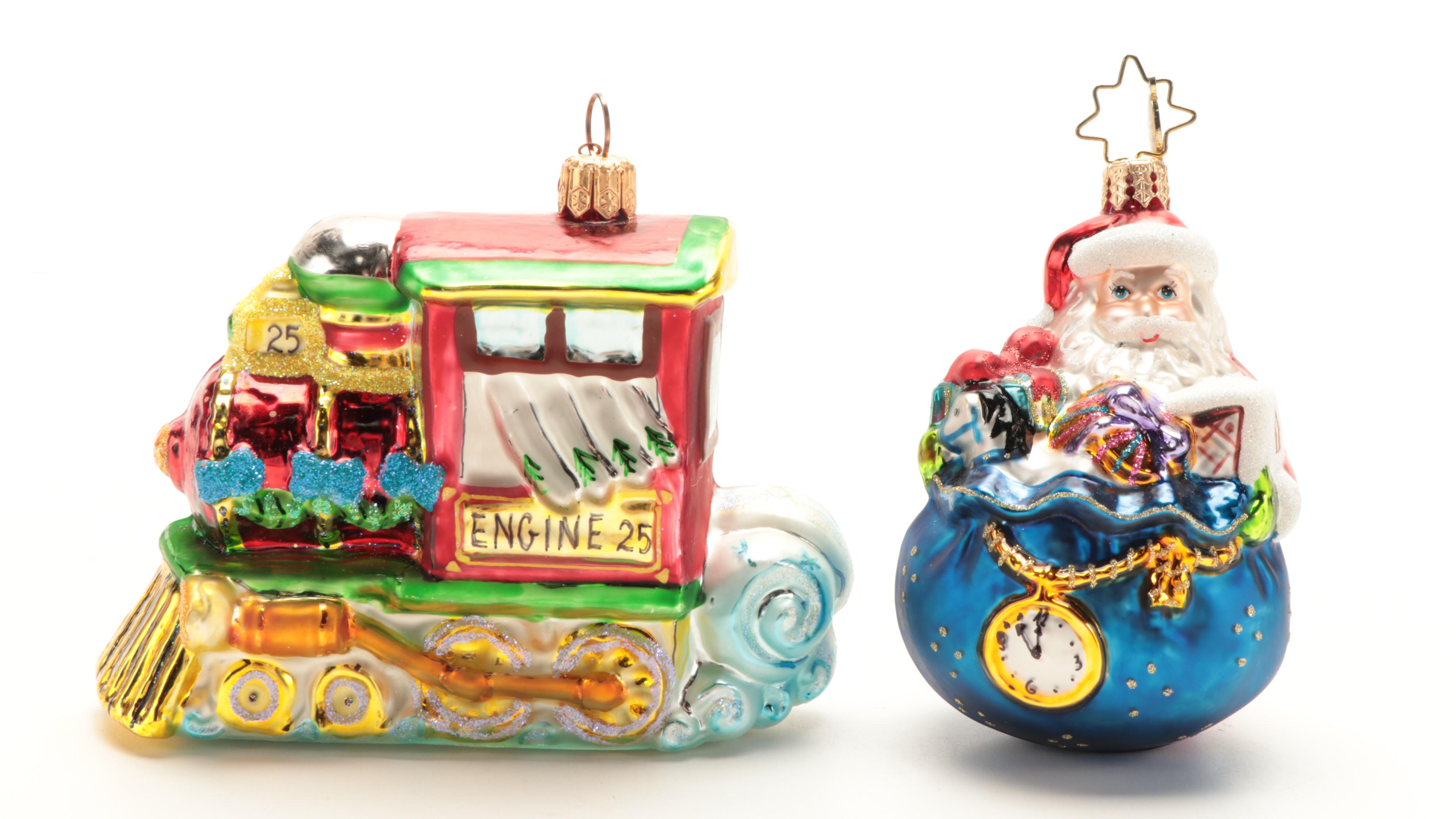 Christopher Radko and Other Blown Glass Christmas Ornaments