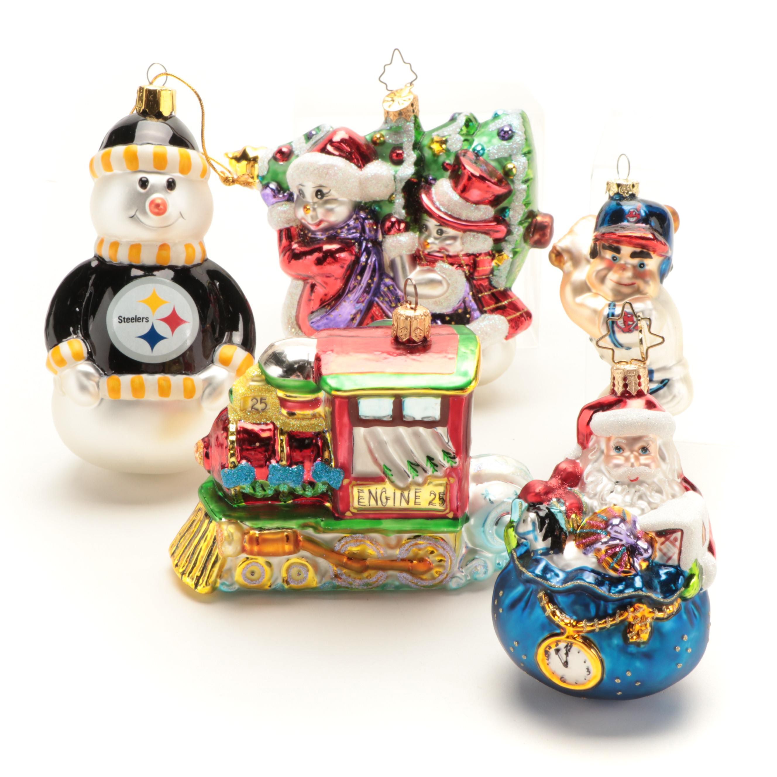 Christopher Radko and Other Blown Glass Christmas Ornaments