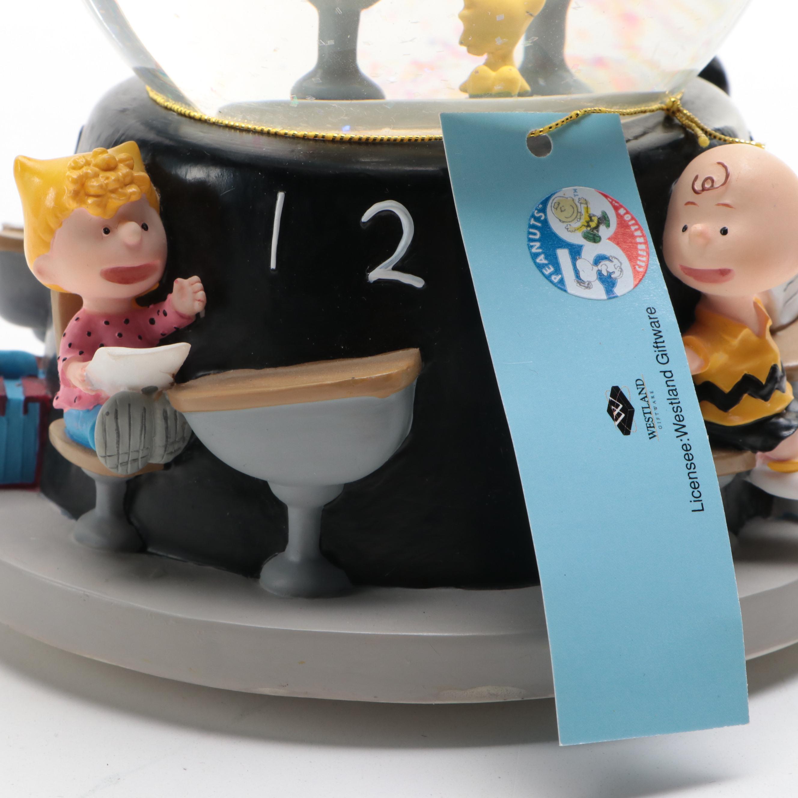 Westland Giftware Peanuts Collection "Back to School" Musical Snow Globe