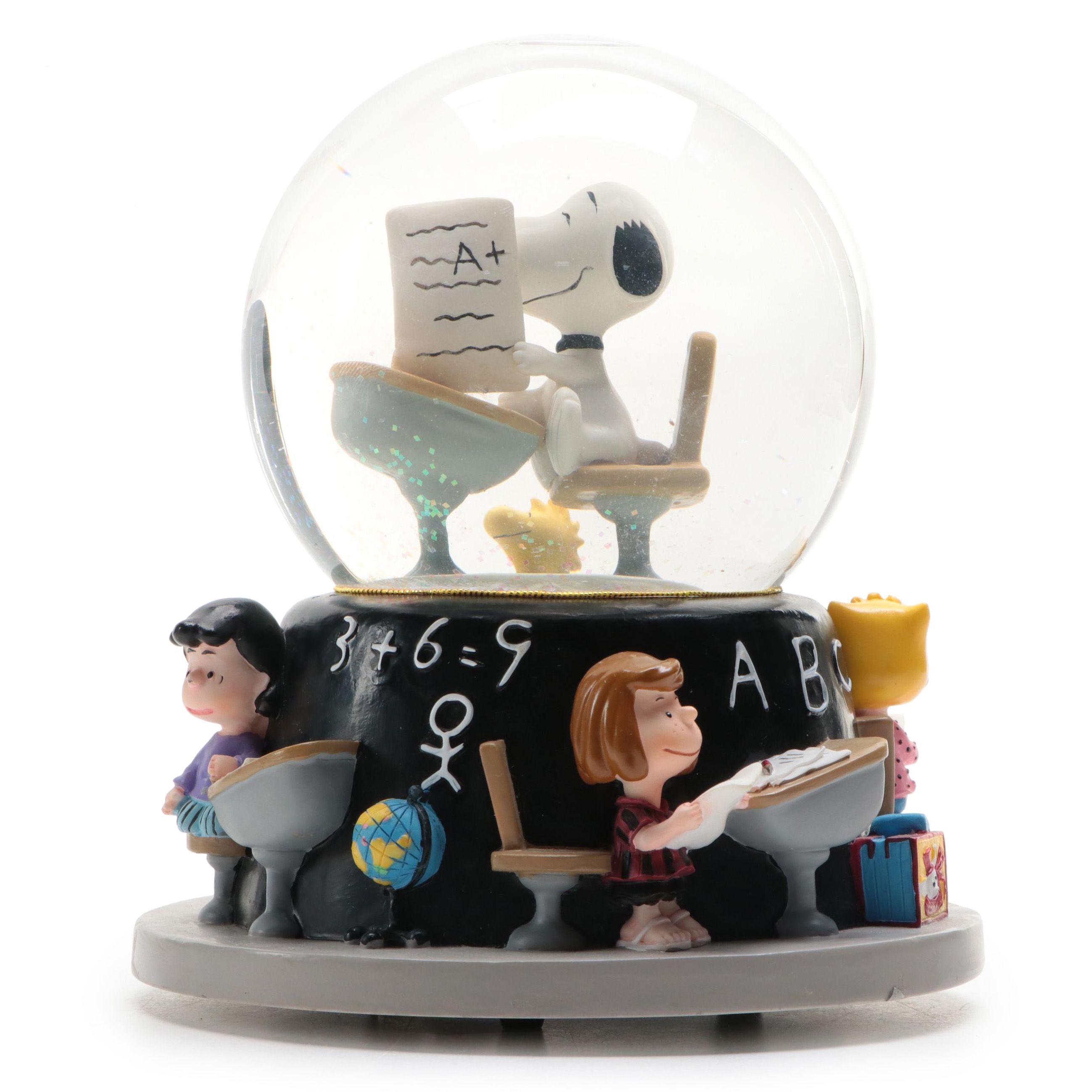 Westland Giftware Peanuts Collection "Back to School" Musical Snow Globe