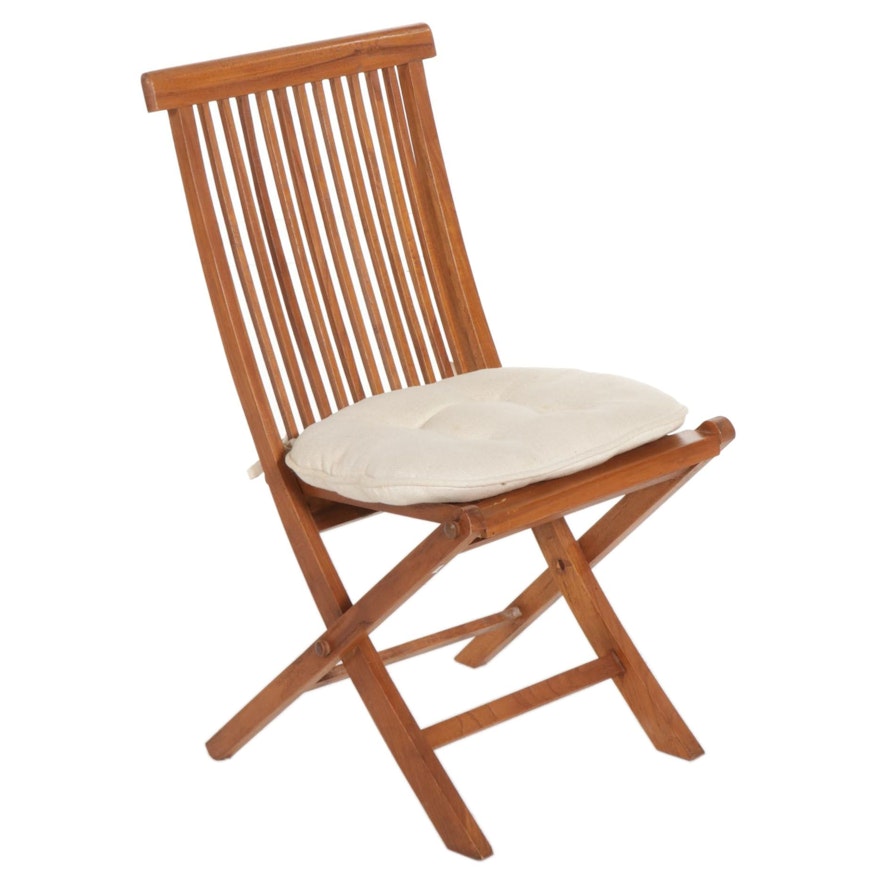 Teak Folding Side Chair, 21st Century