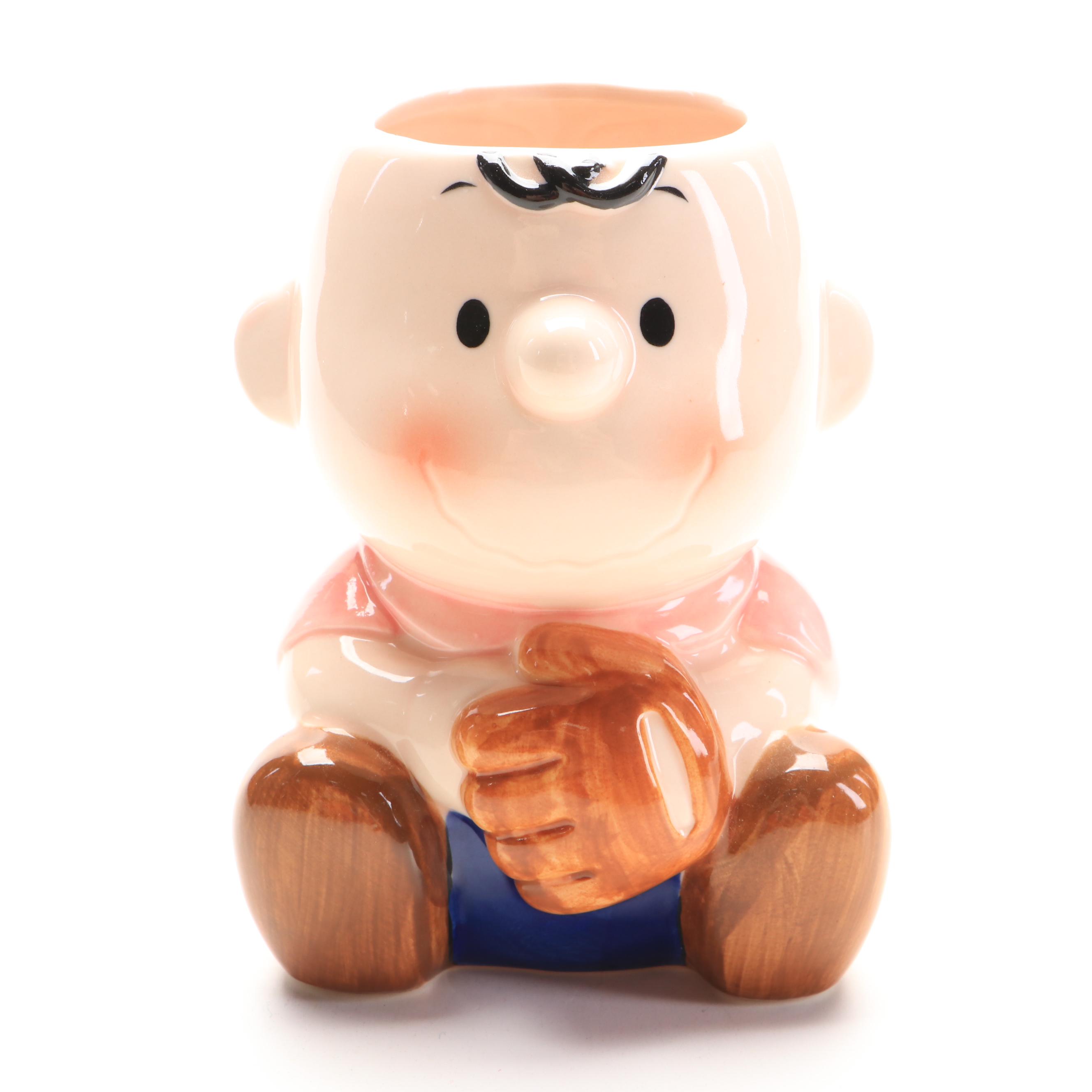 Ceramic "Charlie Brown" Mug and Other Peanuts Bobble Heads