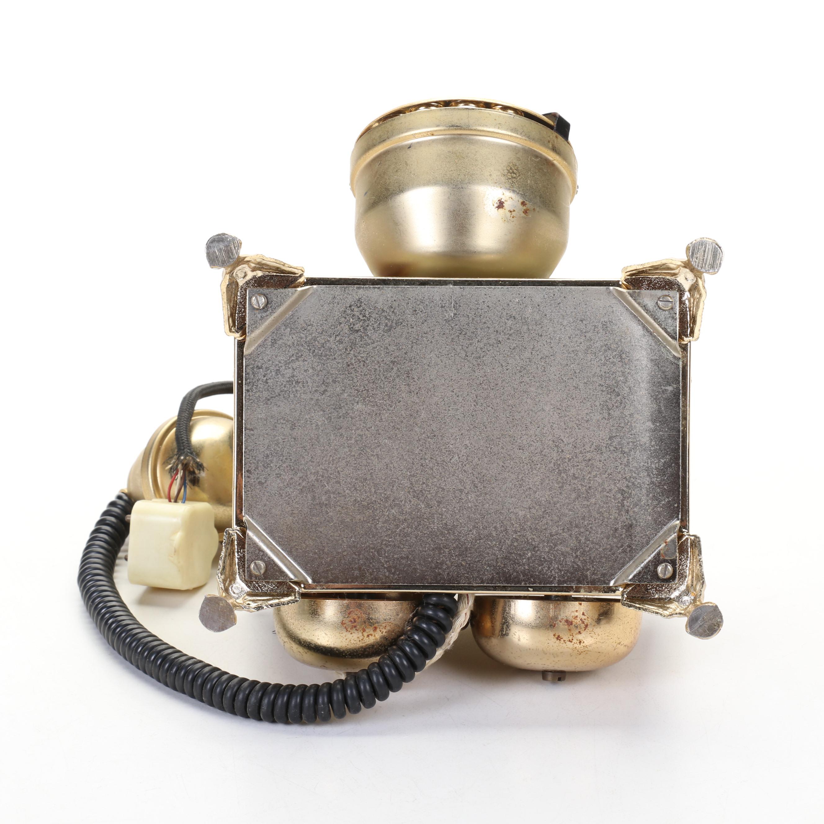 Hollywood Regency Style Marble Rotary Dial Telephone