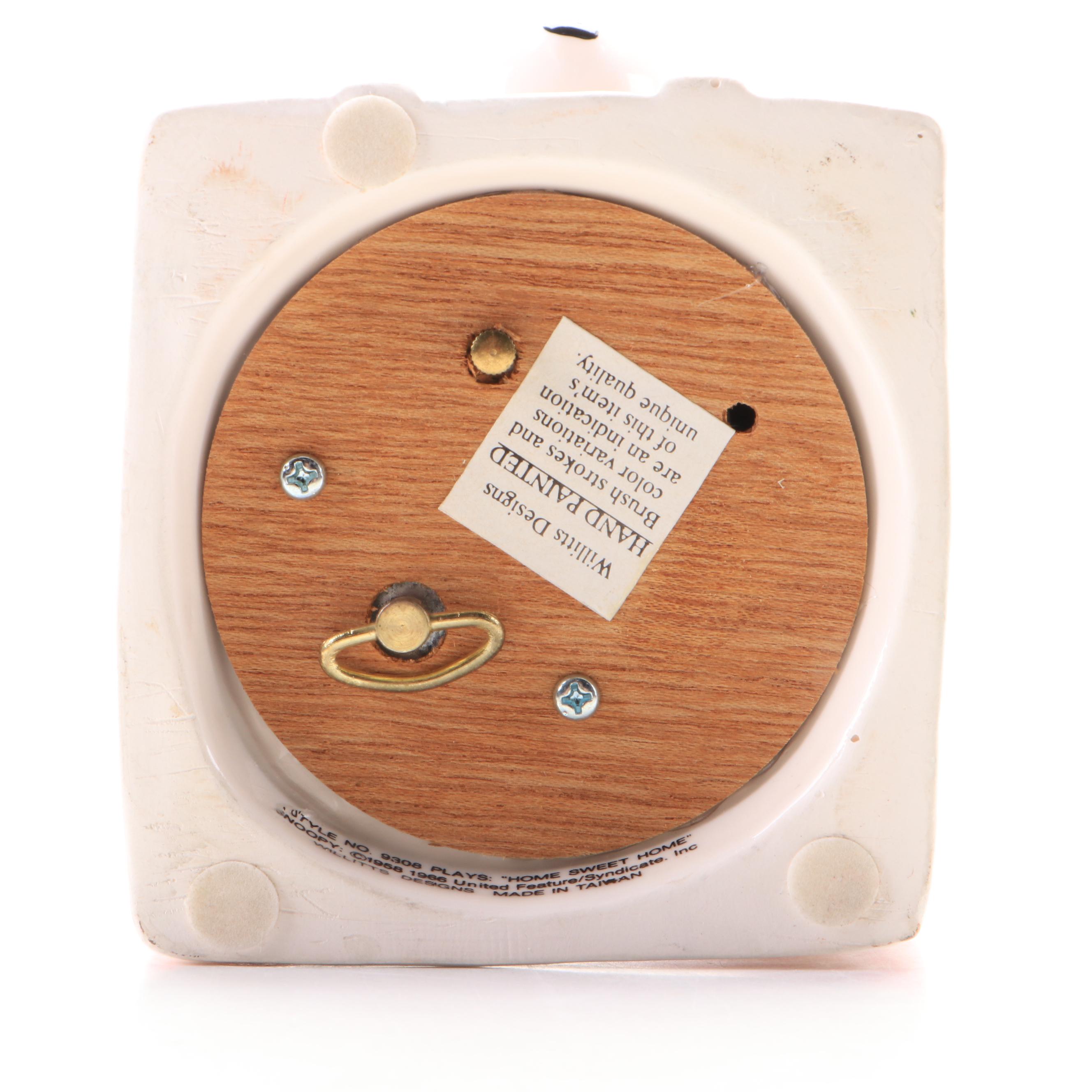 Willitts Designs Peanuts "Snoopy" Ceramic Planter and Musical Figurines