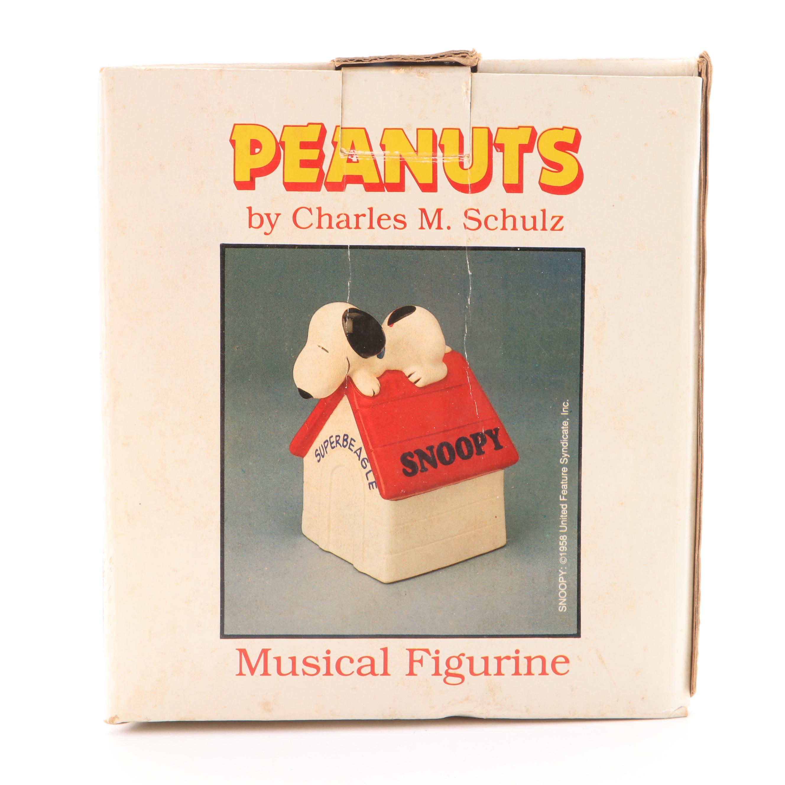 Willitts Designs Peanuts "Snoopy" Ceramic Planter and Musical Figurines