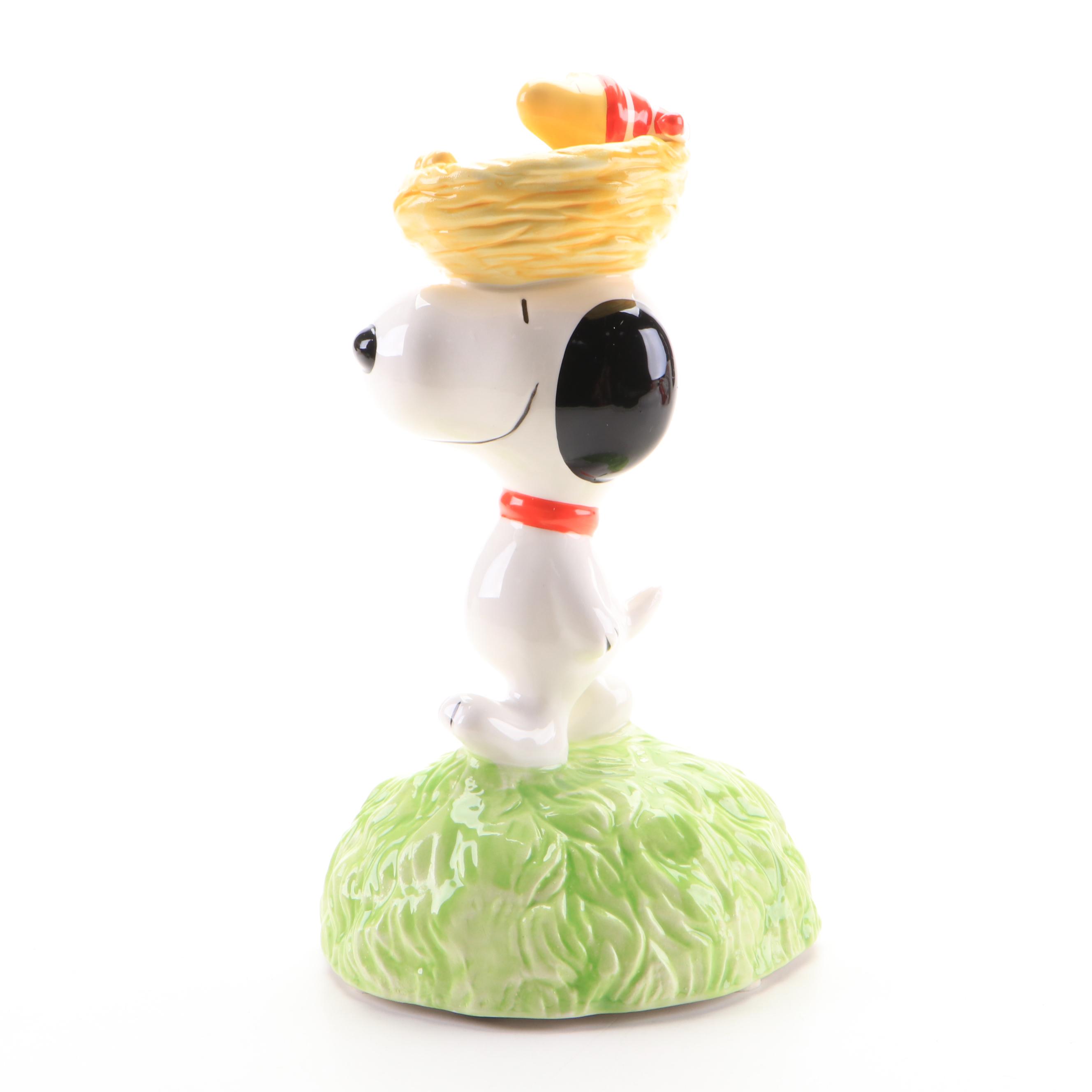 Willitts Designs Peanuts "Snoopy" Ceramic Planter and Musical Figurines