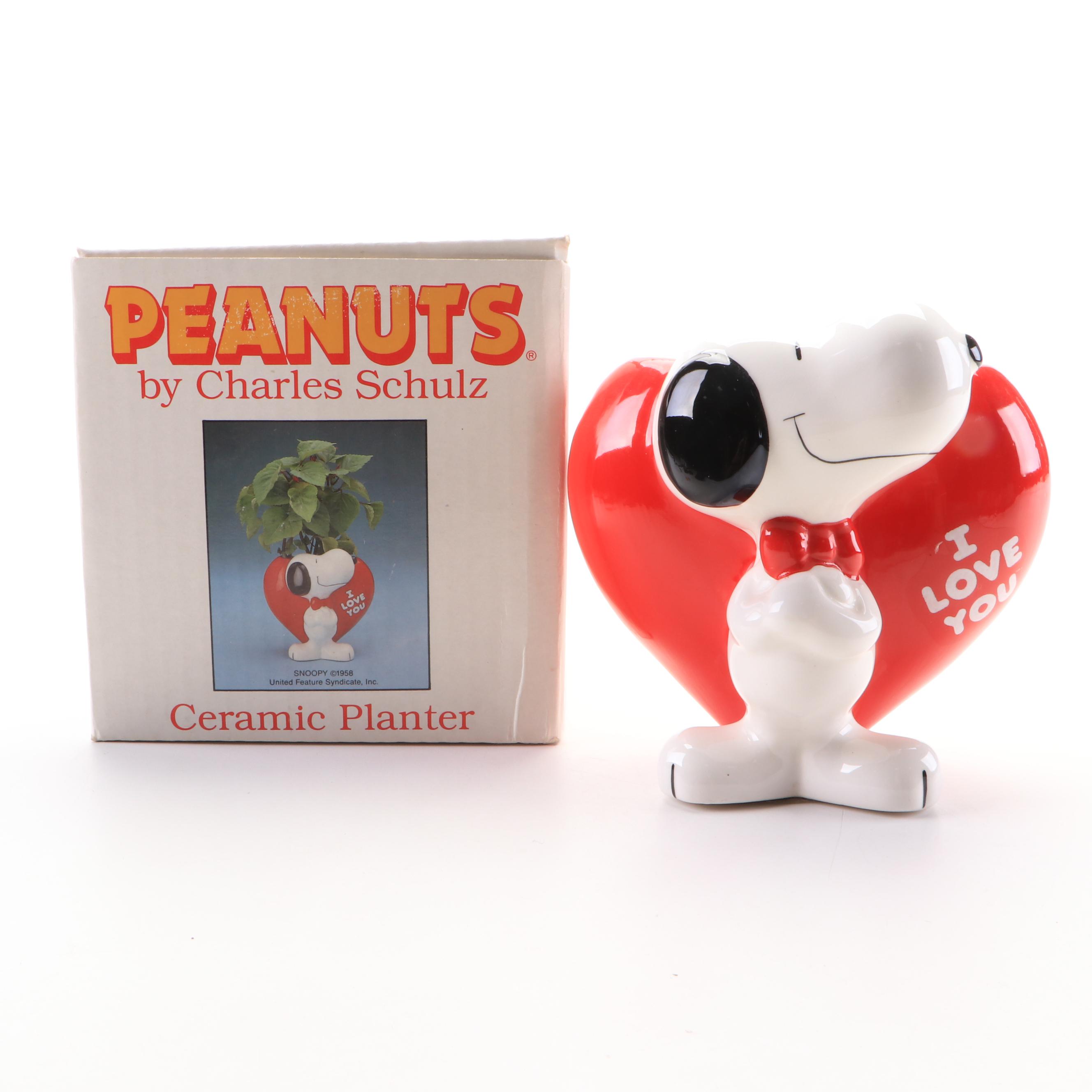 Willitts Designs Peanuts "Snoopy" Ceramic Planter and Musical Figurines
