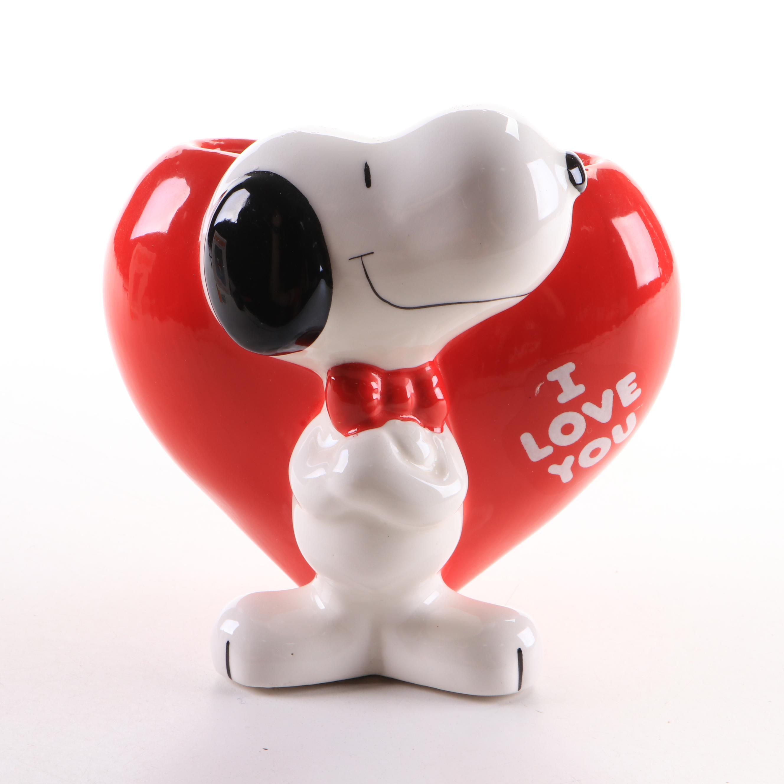 Willitts Designs Peanuts "Snoopy" Ceramic Planter and Musical Figurines
