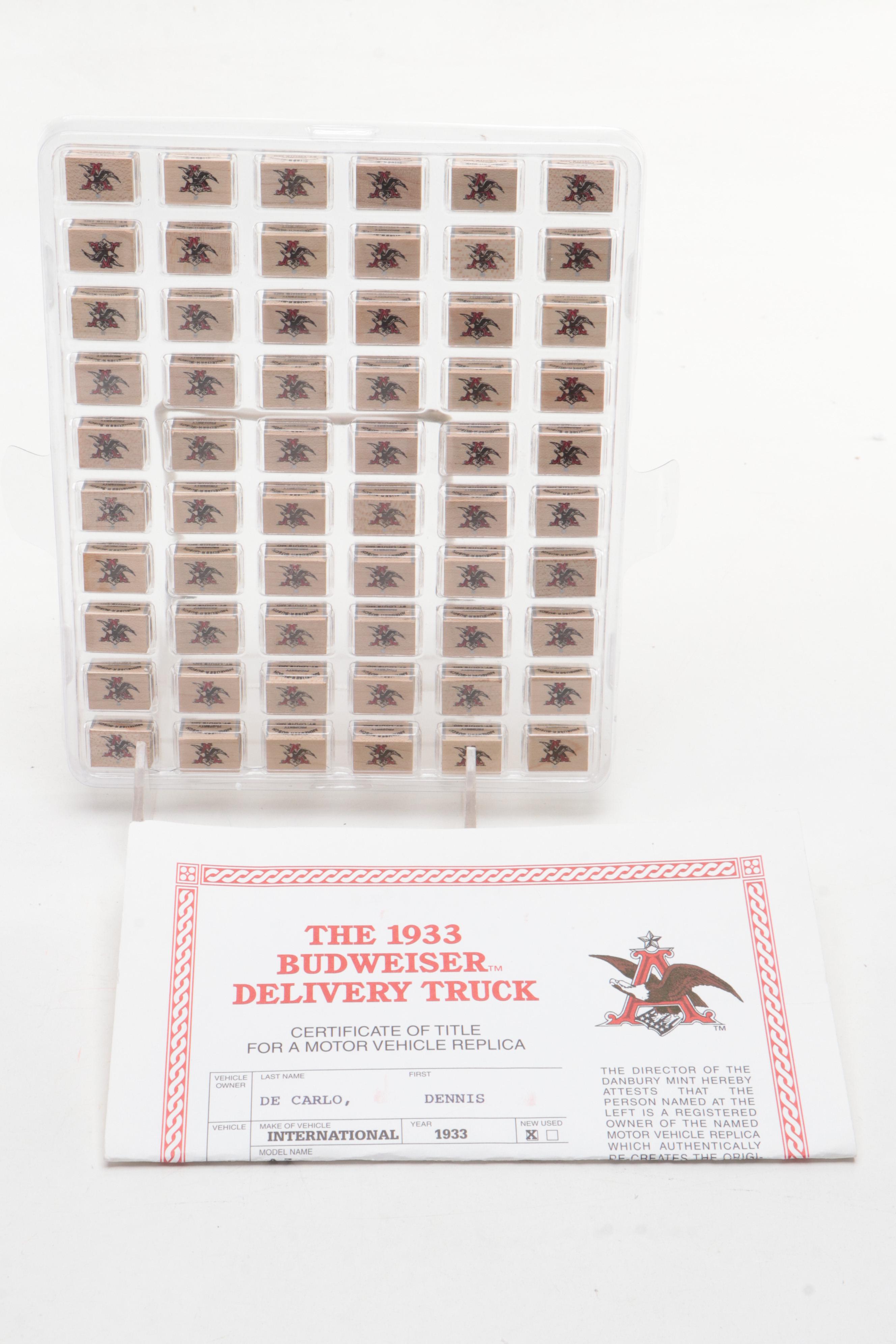 Danbury Mint 1931 and 1933 Budweiser Delivery Truck Models