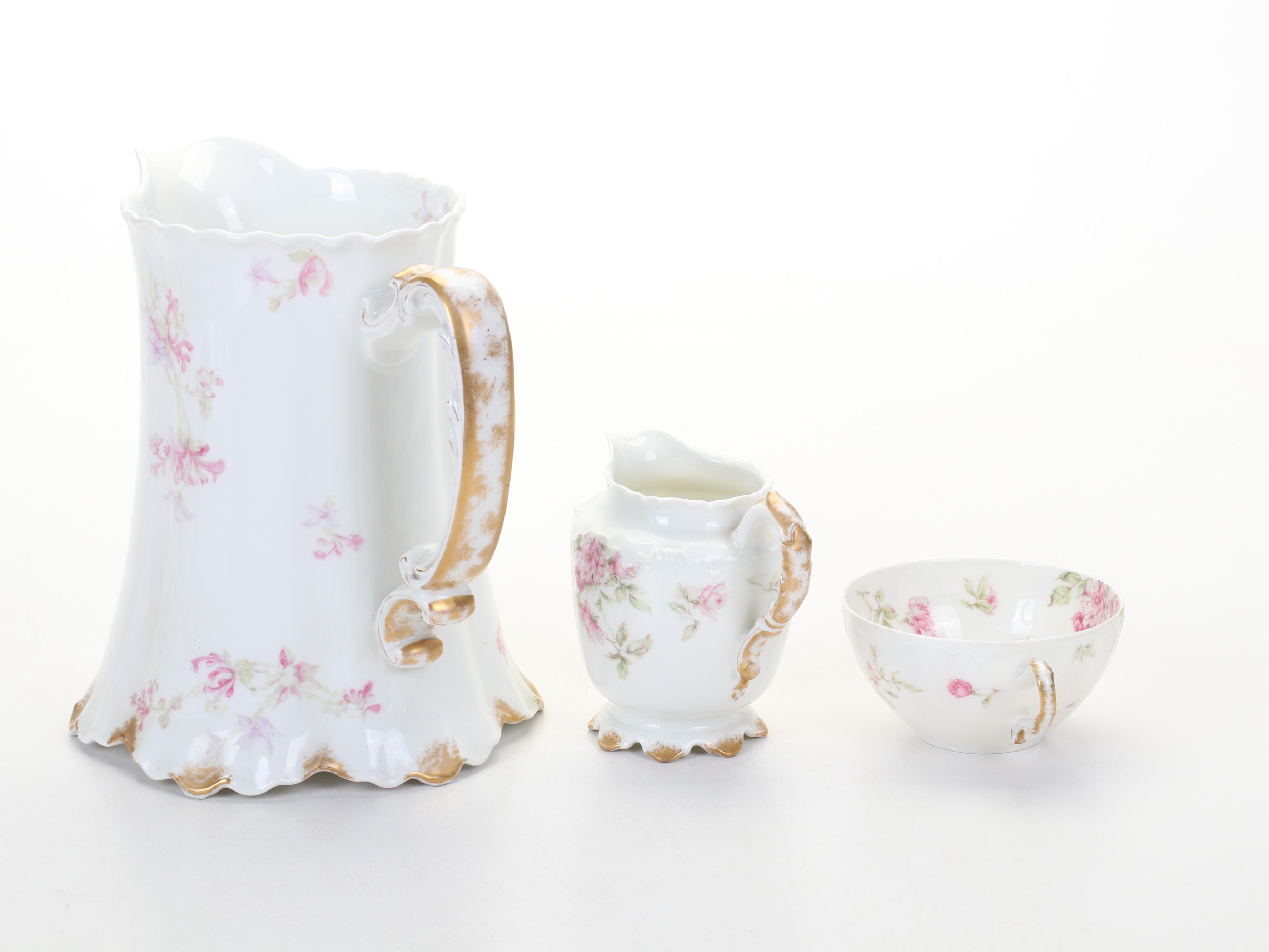 Haviland "Schleiger 39C" Pink Roses Porcelain Dinnerware