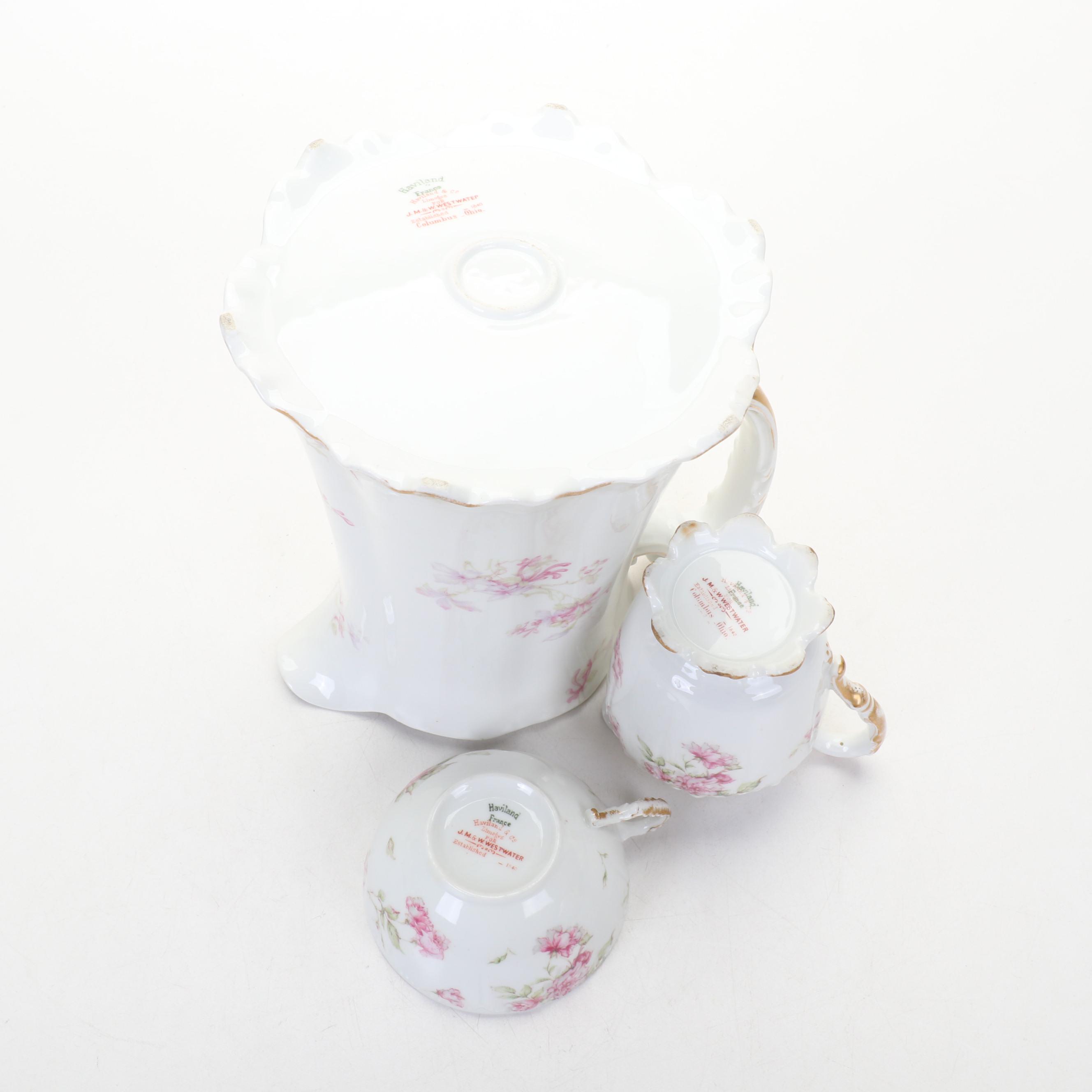 Haviland "Schleiger 39C" Pink Roses Porcelain Dinnerware