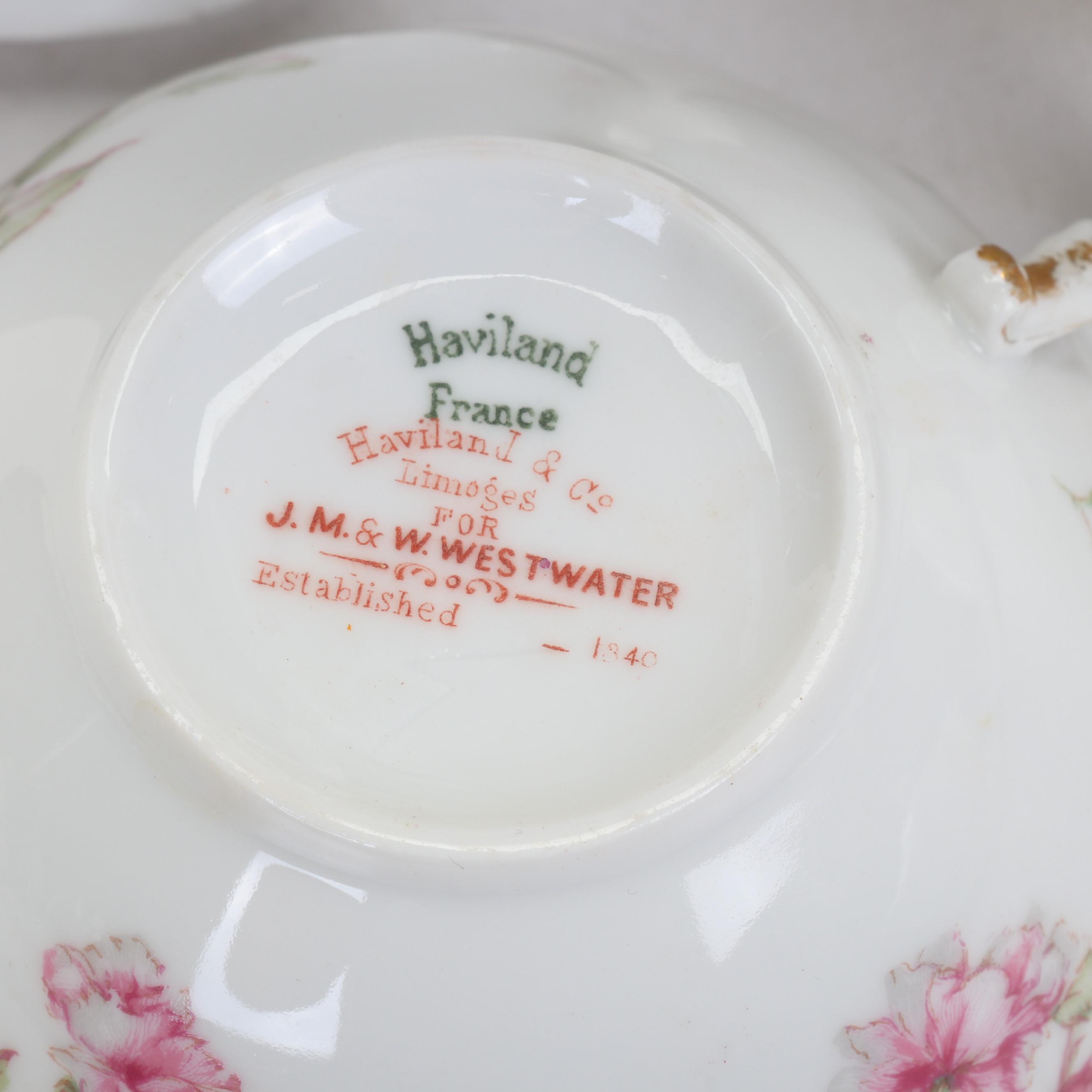 Haviland "Schleiger 39C" Pink Roses Porcelain Dinnerware