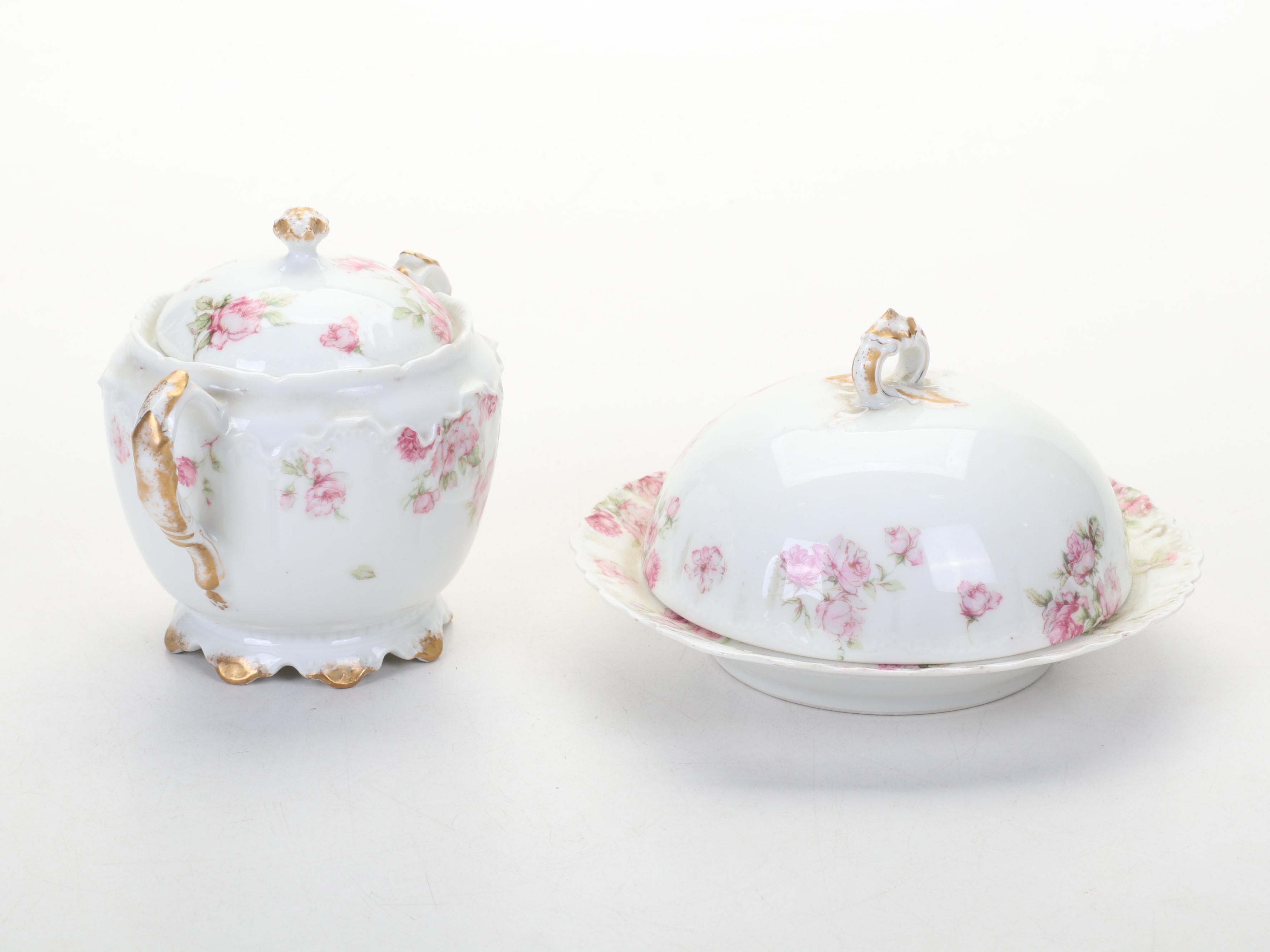 Haviland "Schleiger 39C" Pink Roses Porcelain Dinnerware