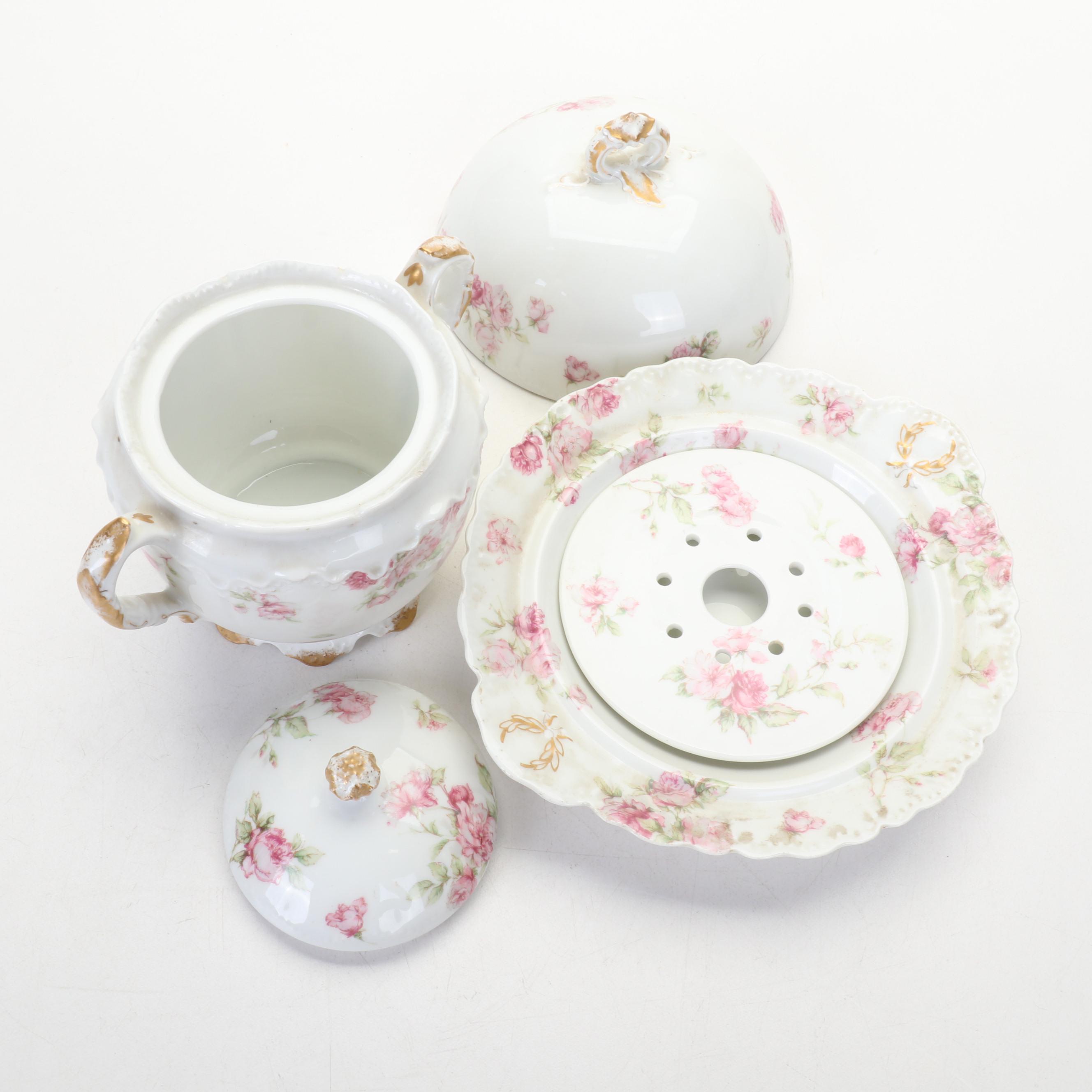 Haviland "Schleiger 39C" Pink Roses Porcelain Dinnerware