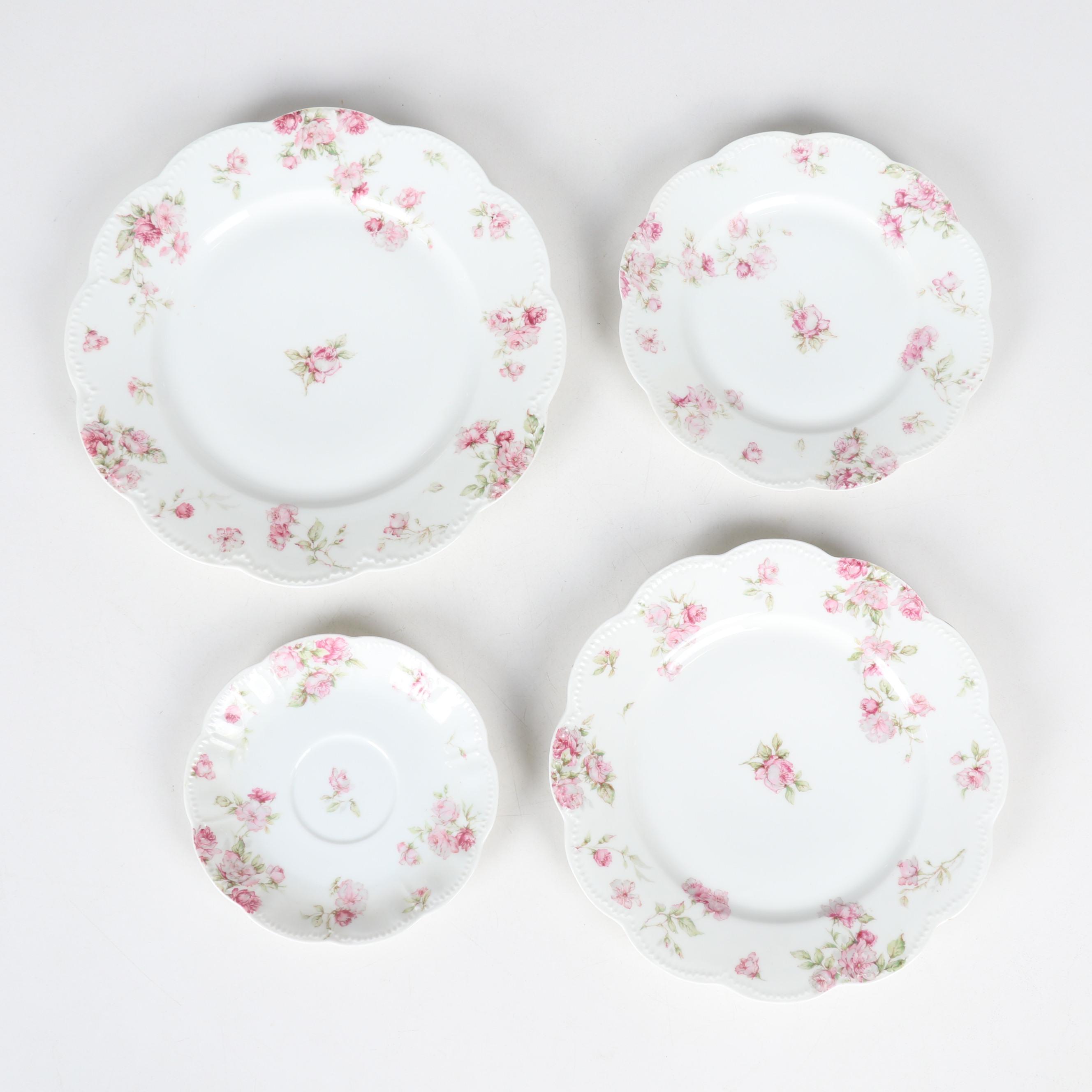 Haviland "Schleiger 39C" Pink Roses Porcelain Dinnerware