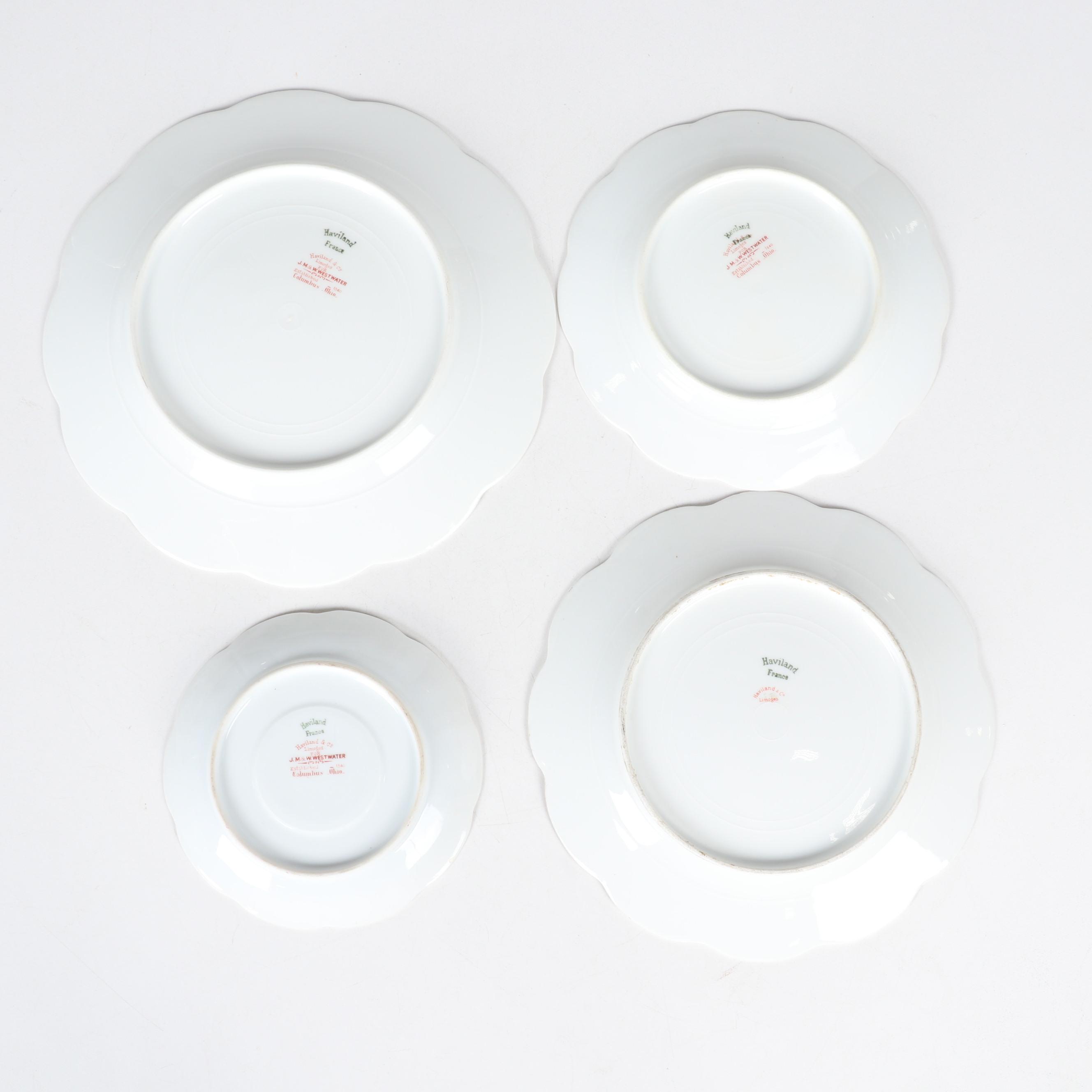 Haviland "Schleiger 39C" Pink Roses Porcelain Dinnerware