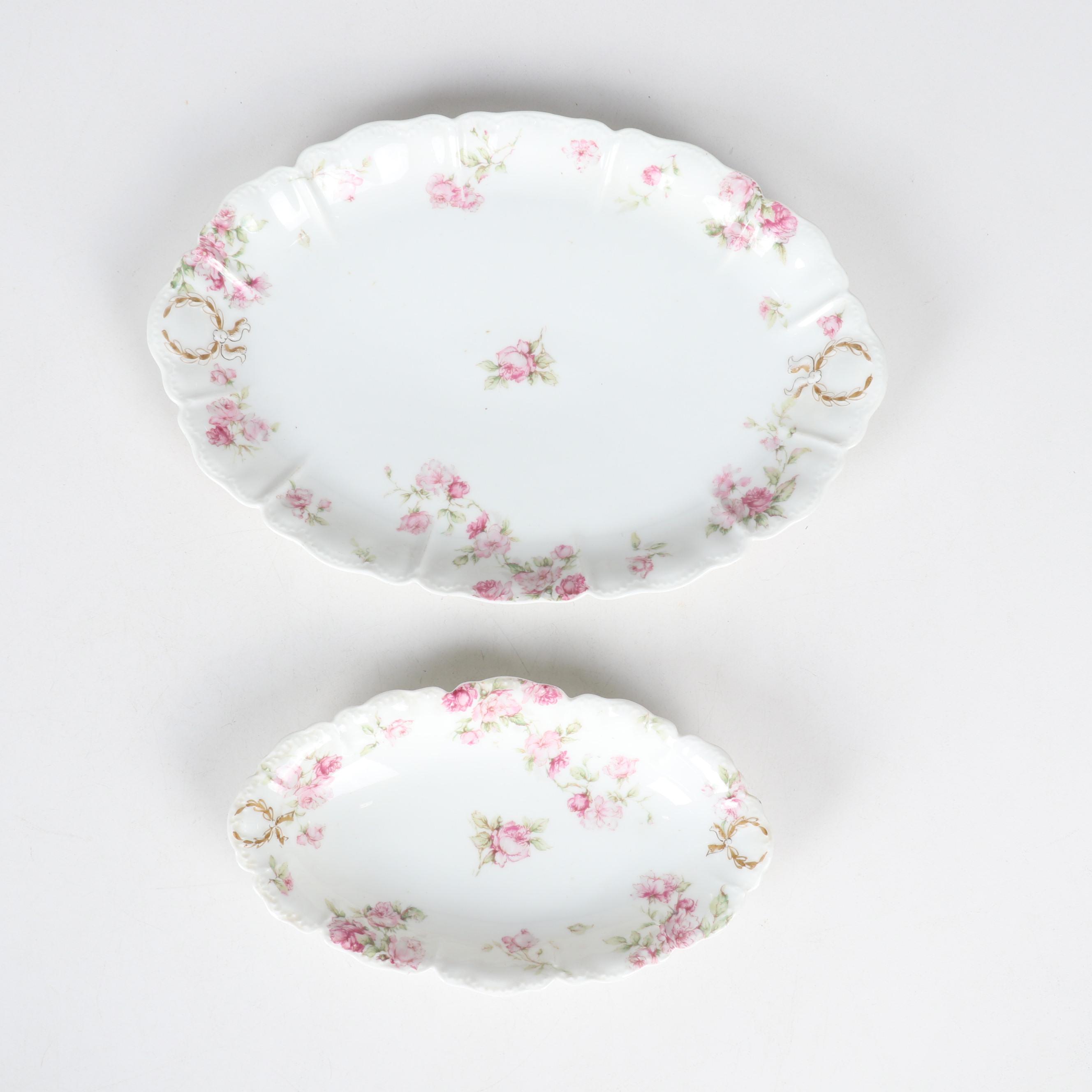 Haviland "Schleiger 39C" Pink Roses Porcelain Dinnerware