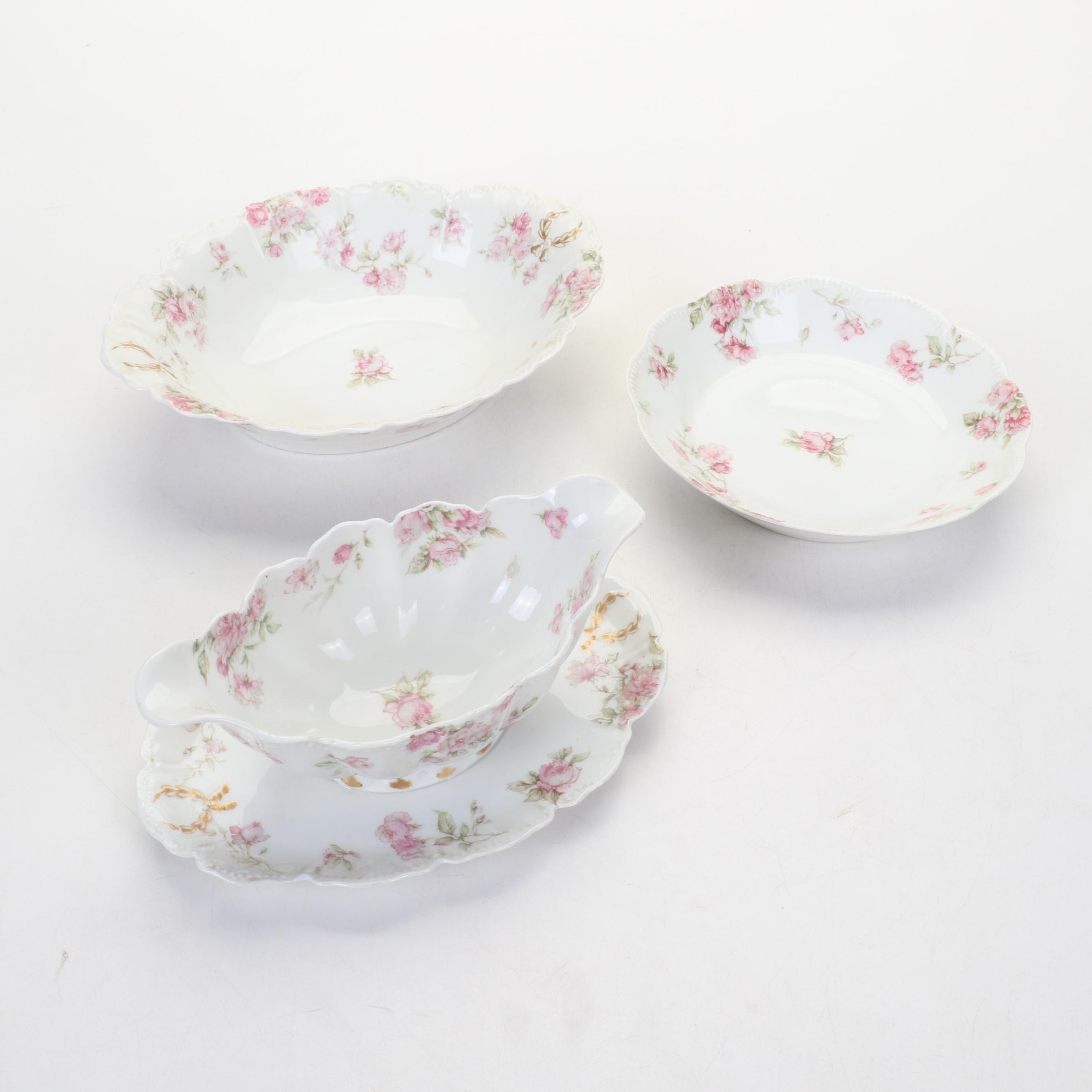 Haviland "Schleiger 39C" Pink Roses Porcelain Dinnerware
