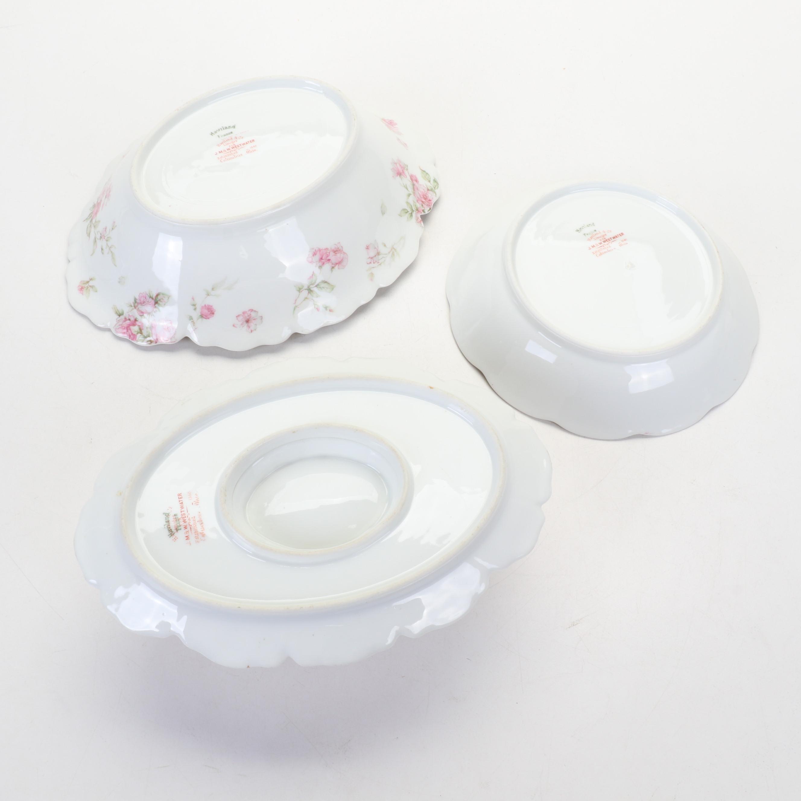 Haviland "Schleiger 39C" Pink Roses Porcelain Dinnerware