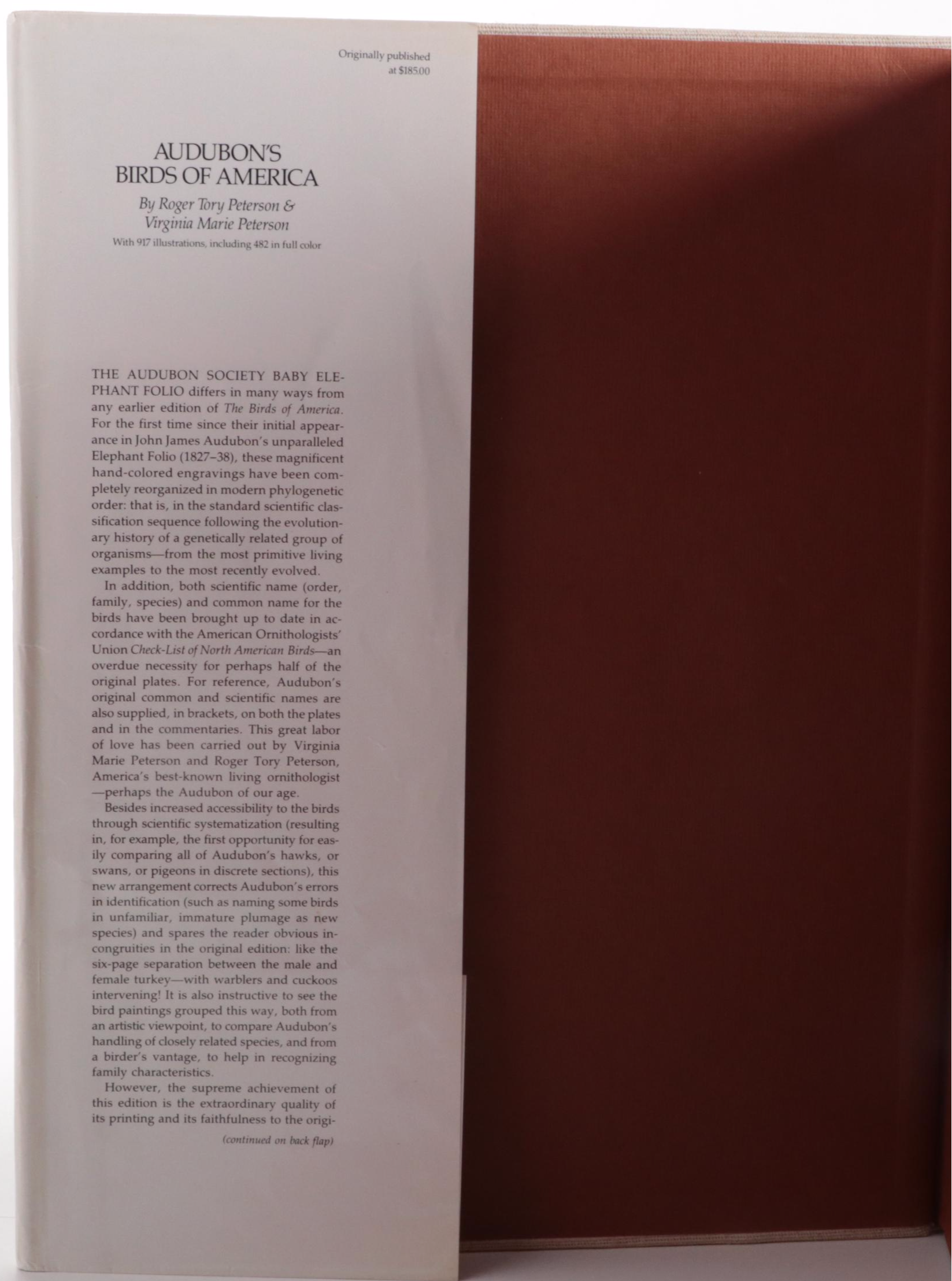 "Audubon's Birds of America" Baby Elephant Folio by the Petersons, 1981