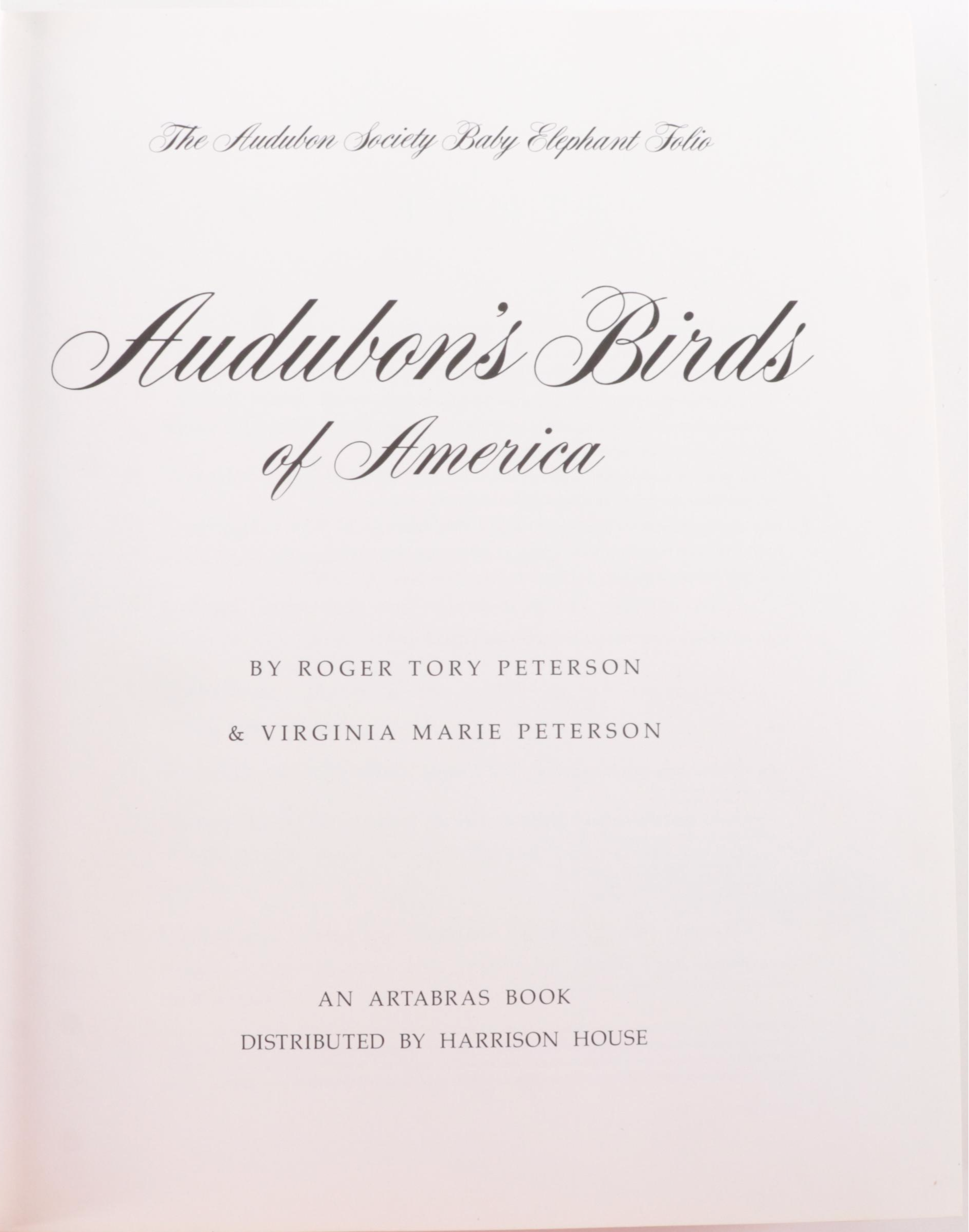 "Audubon's Birds of America" Baby Elephant Folio by the Petersons, 1981