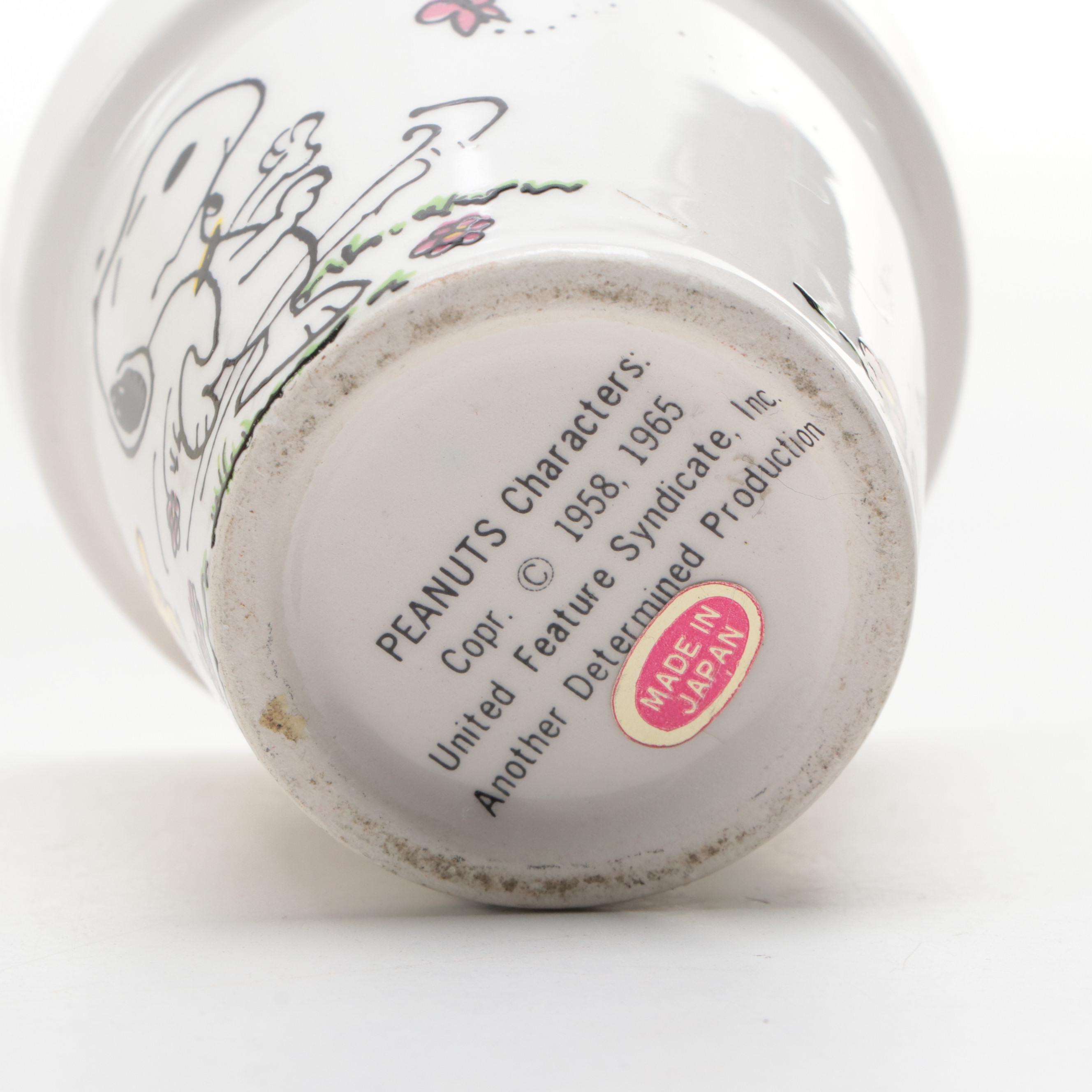 Peanuts Ceramic Musical Figurines and Jewelry Box with Planters