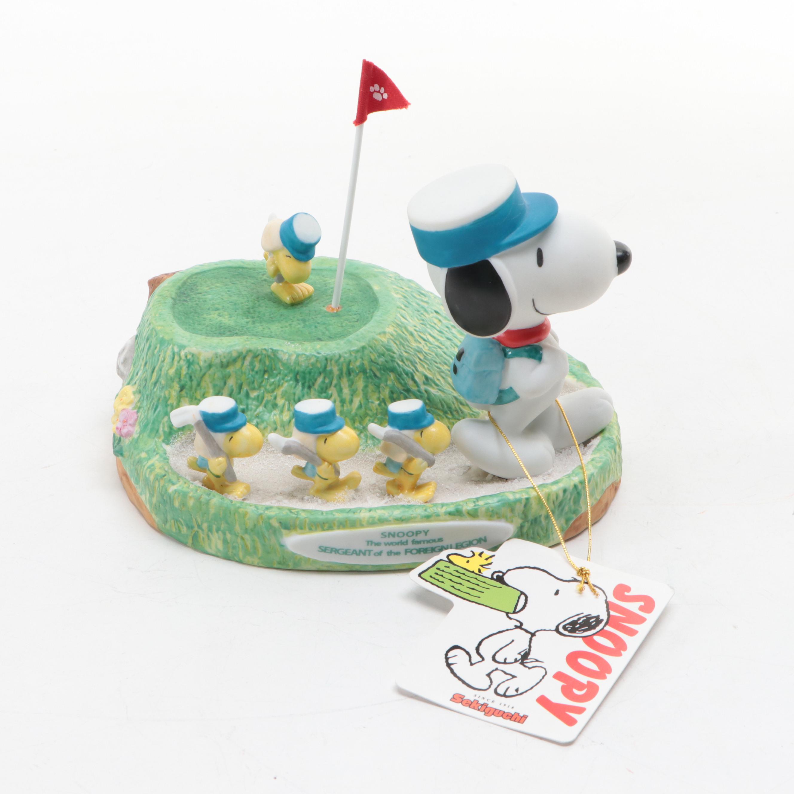 Peanuts Ceramic Musical Figurines and Jewelry Box with Planters