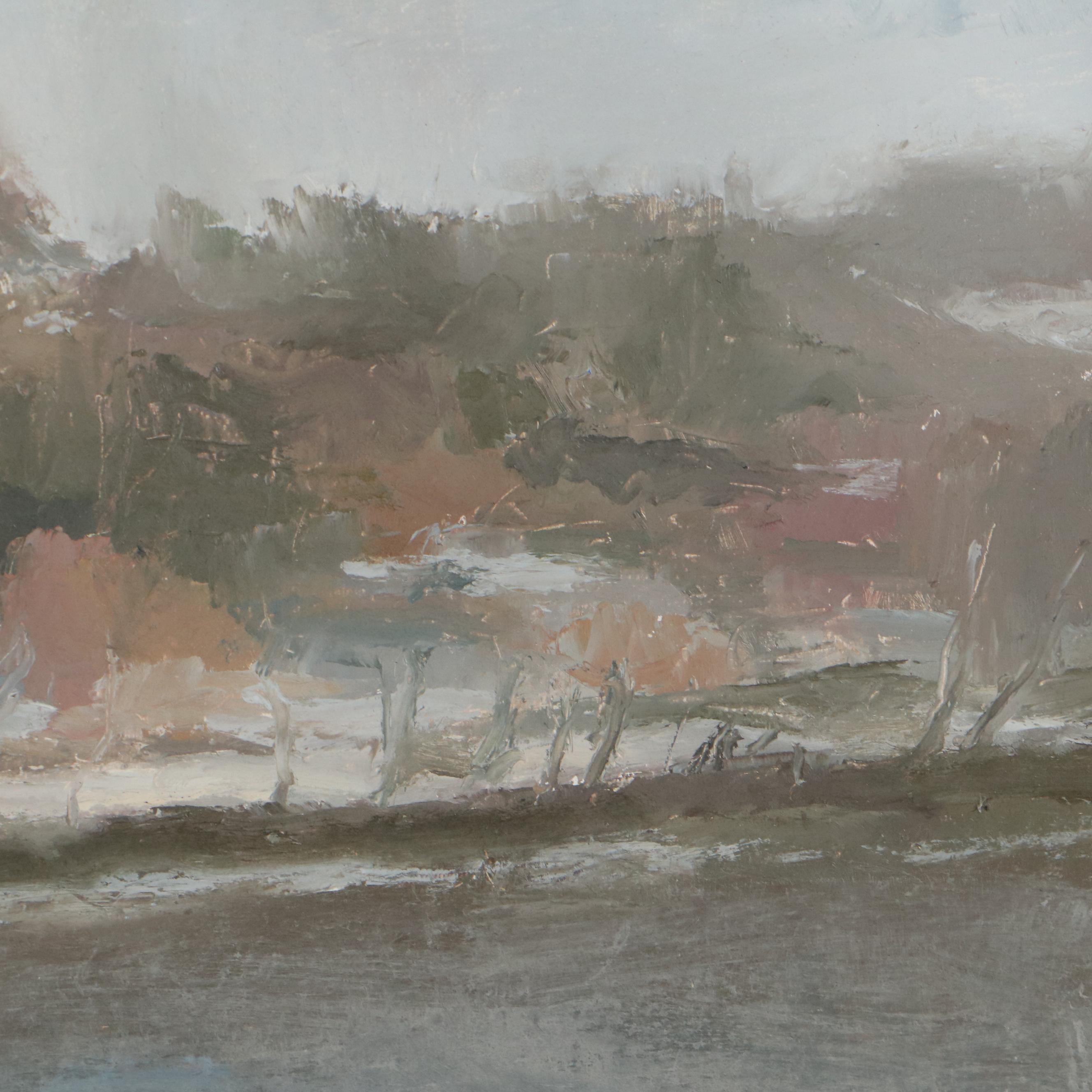 Ben Miller Winter Oil Painting "Schuylkill Landscape"