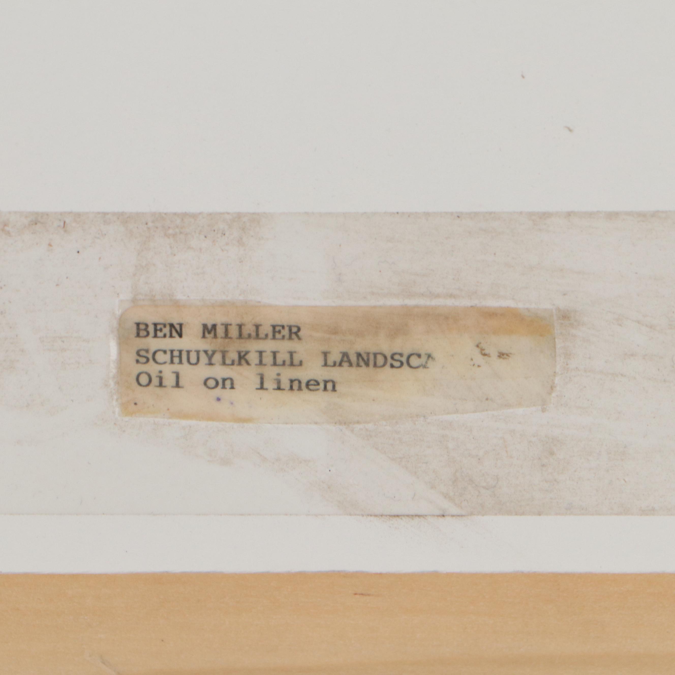 Ben Miller Winter Oil Painting "Schuylkill Landscape"