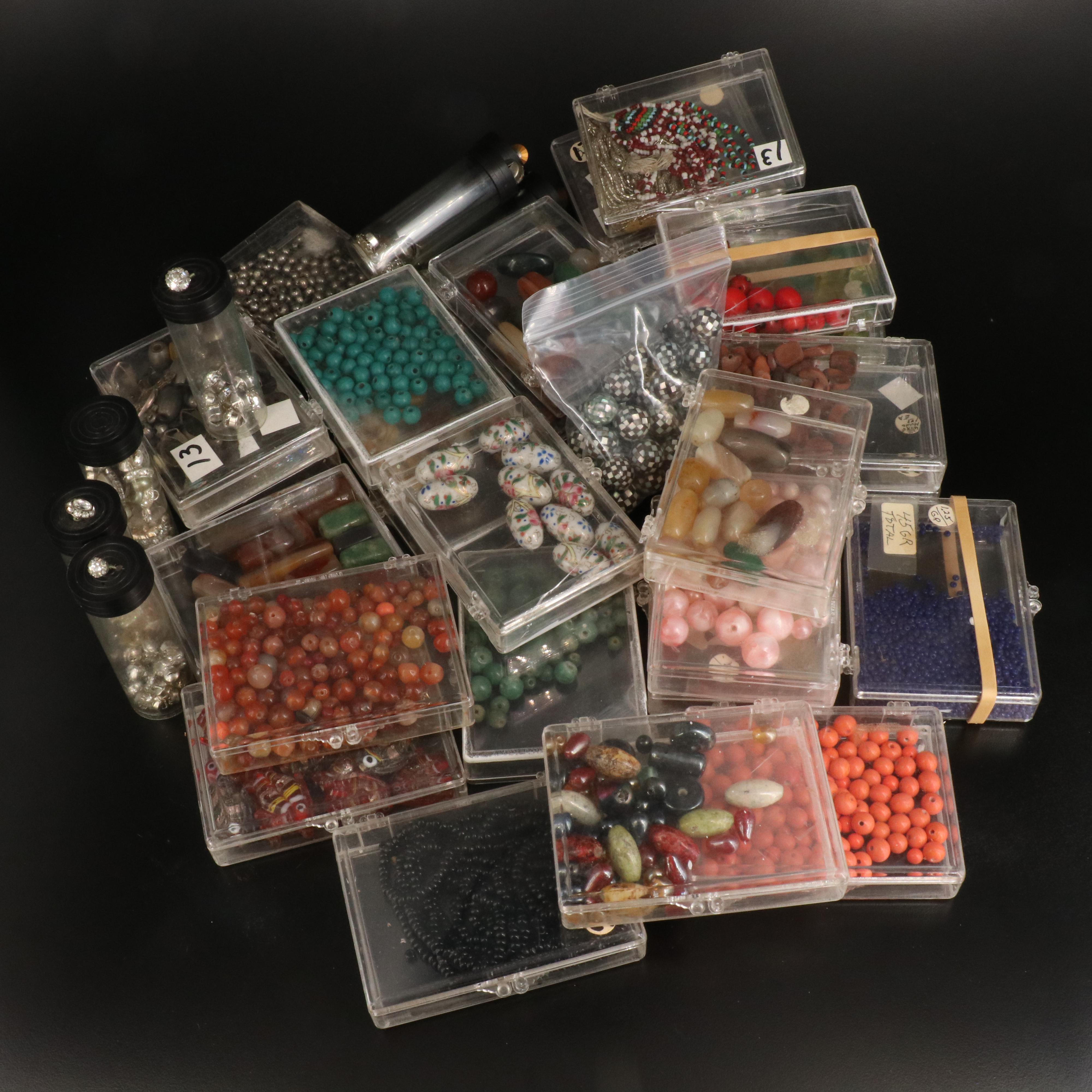 Antique and Vintage Trade Beads Featuring Millefiori, Agate and Aventurine