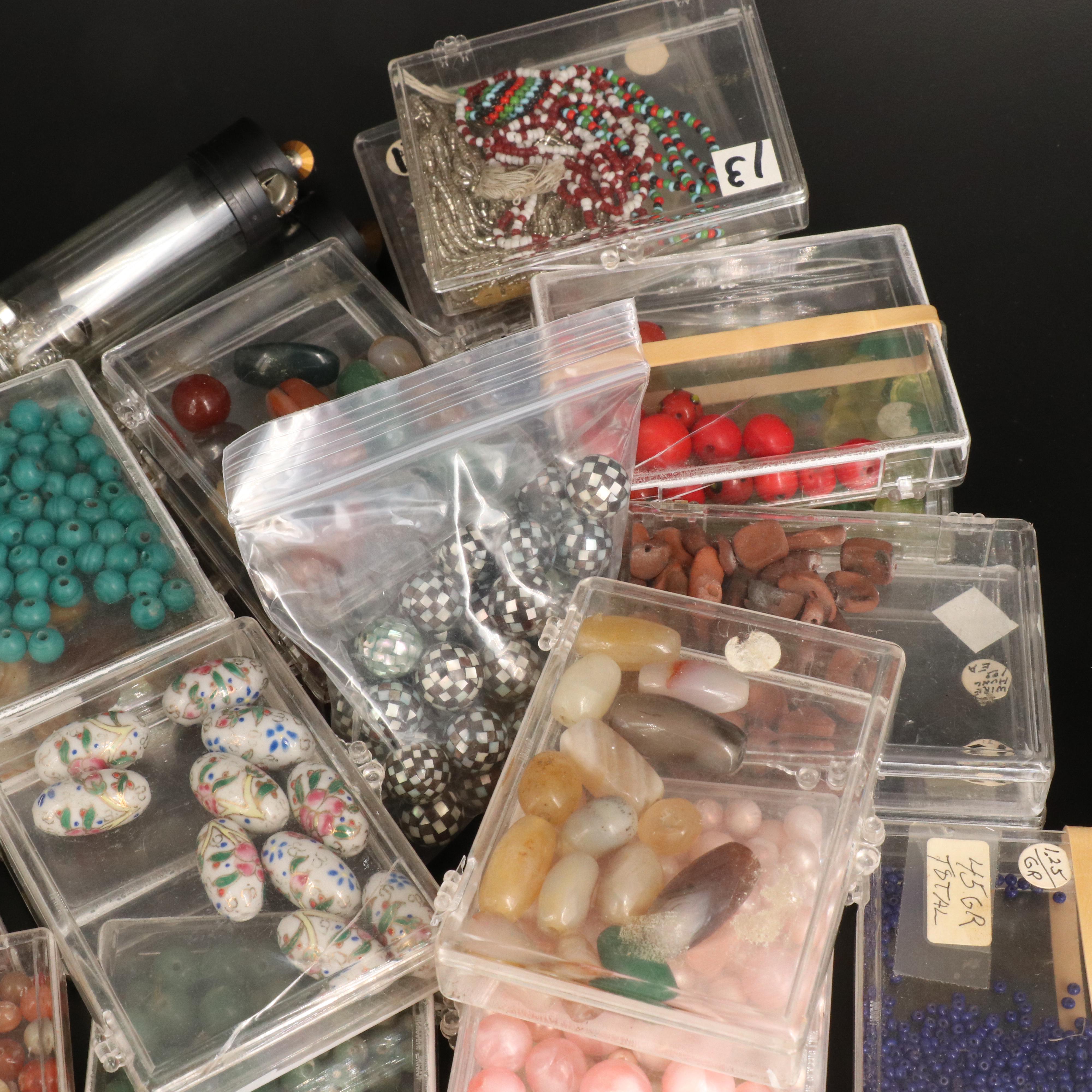 Antique and Vintage Trade Beads Featuring Millefiori, Agate and Aventurine