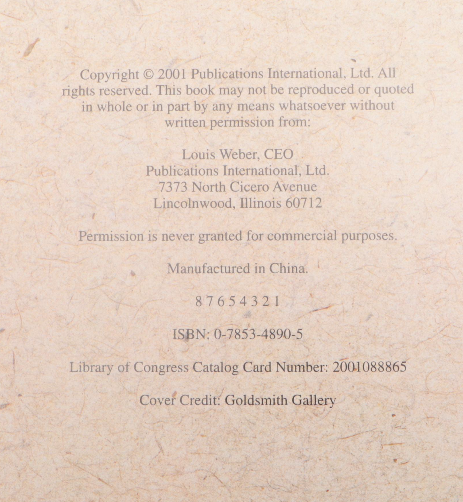 First Printing "Elvis" Commemorative Edition by Louis Weber, 2001