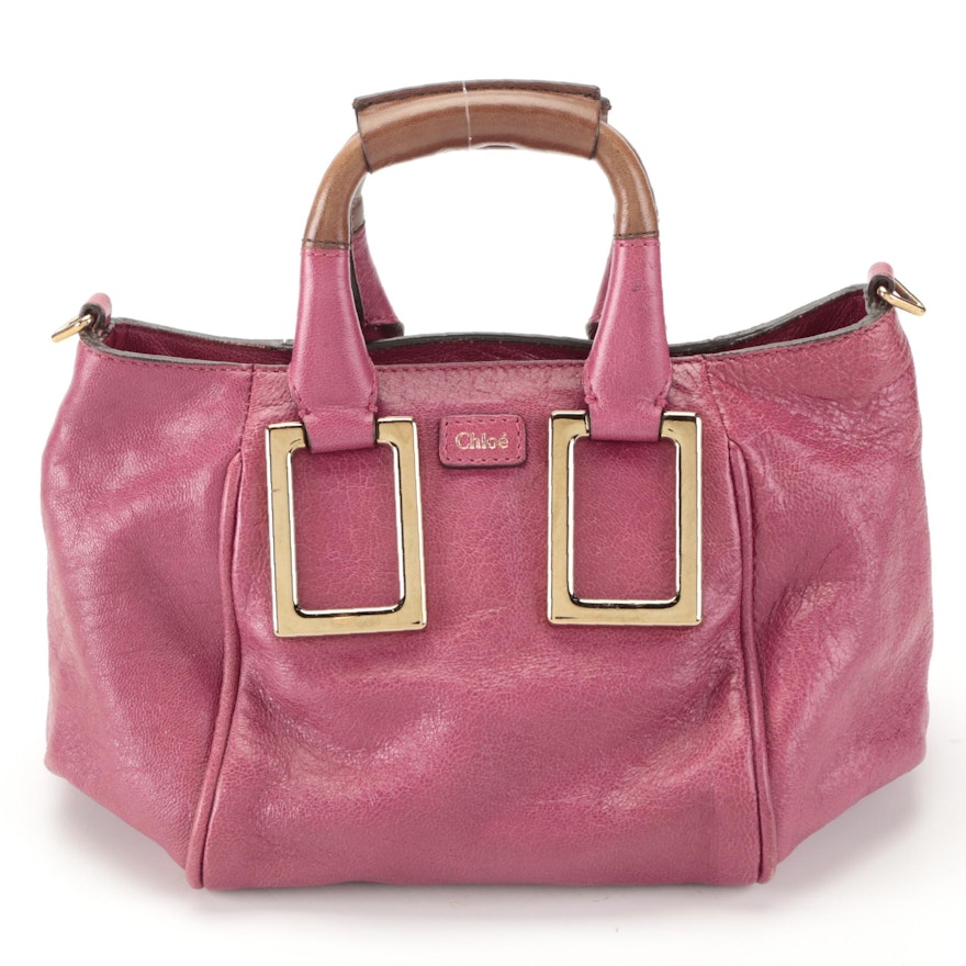 Chloé Mini Ethel Convertible Tote Bag in Bicolor Leather