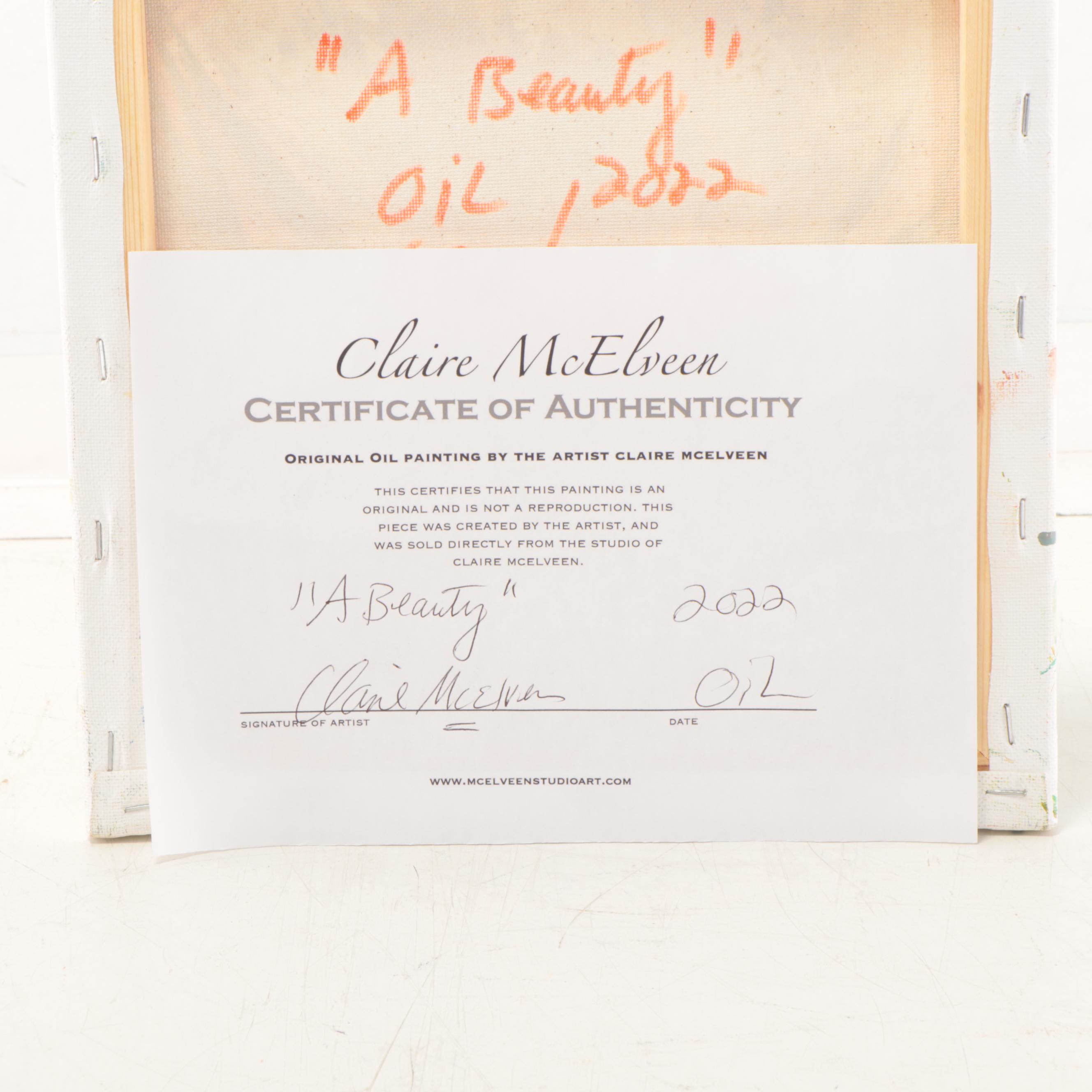 Claire McElveen Oil Painting "A Beauty"