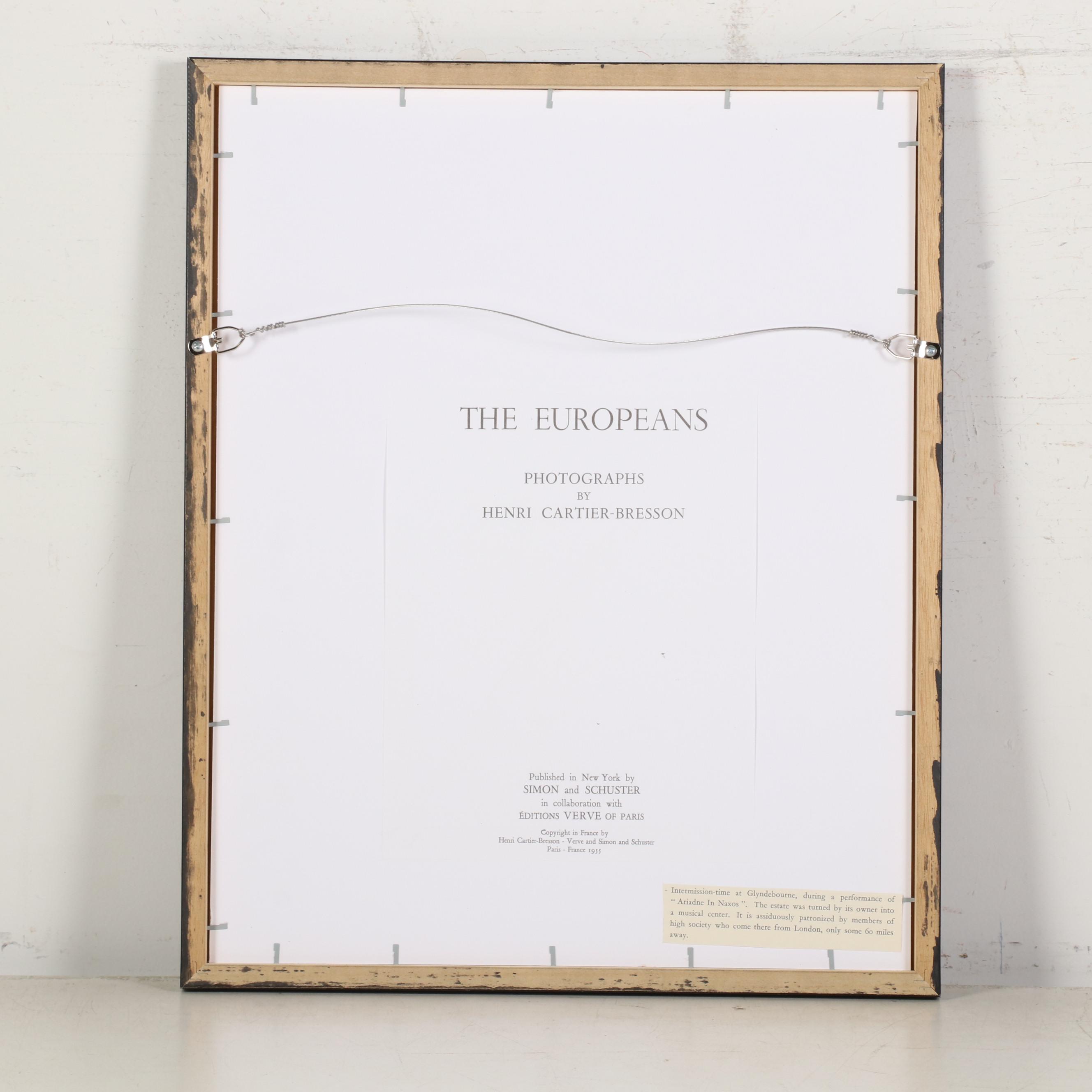 Henri Cartier-Bresson Glyndebourne Rotogravure From "The Europeans," 1955