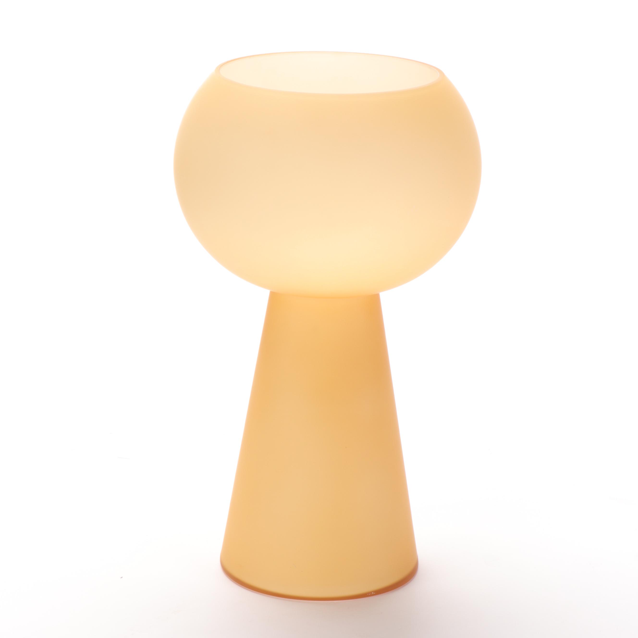 Leucos Italian Modern Handcrafted Glass Table Top Lamp, Contemporary