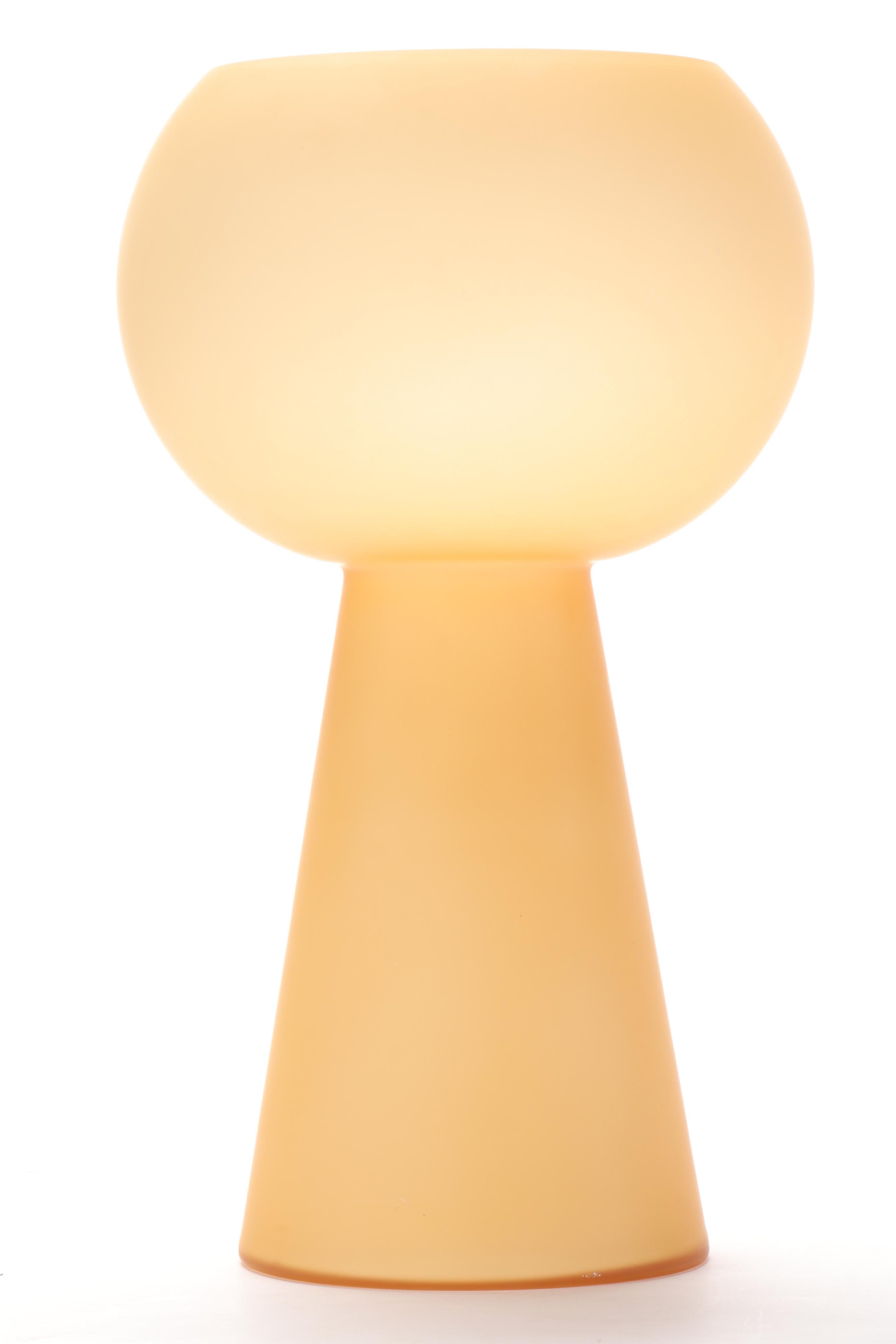 Leucos Italian Modern Handcrafted Glass Table Top Lamp, Contemporary